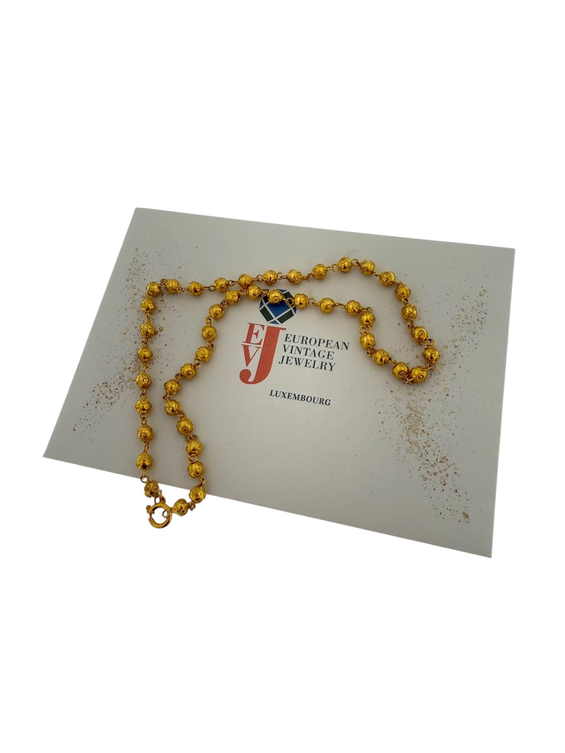 Collier traditionnel portugais en or jaune 19 carats en vente 6