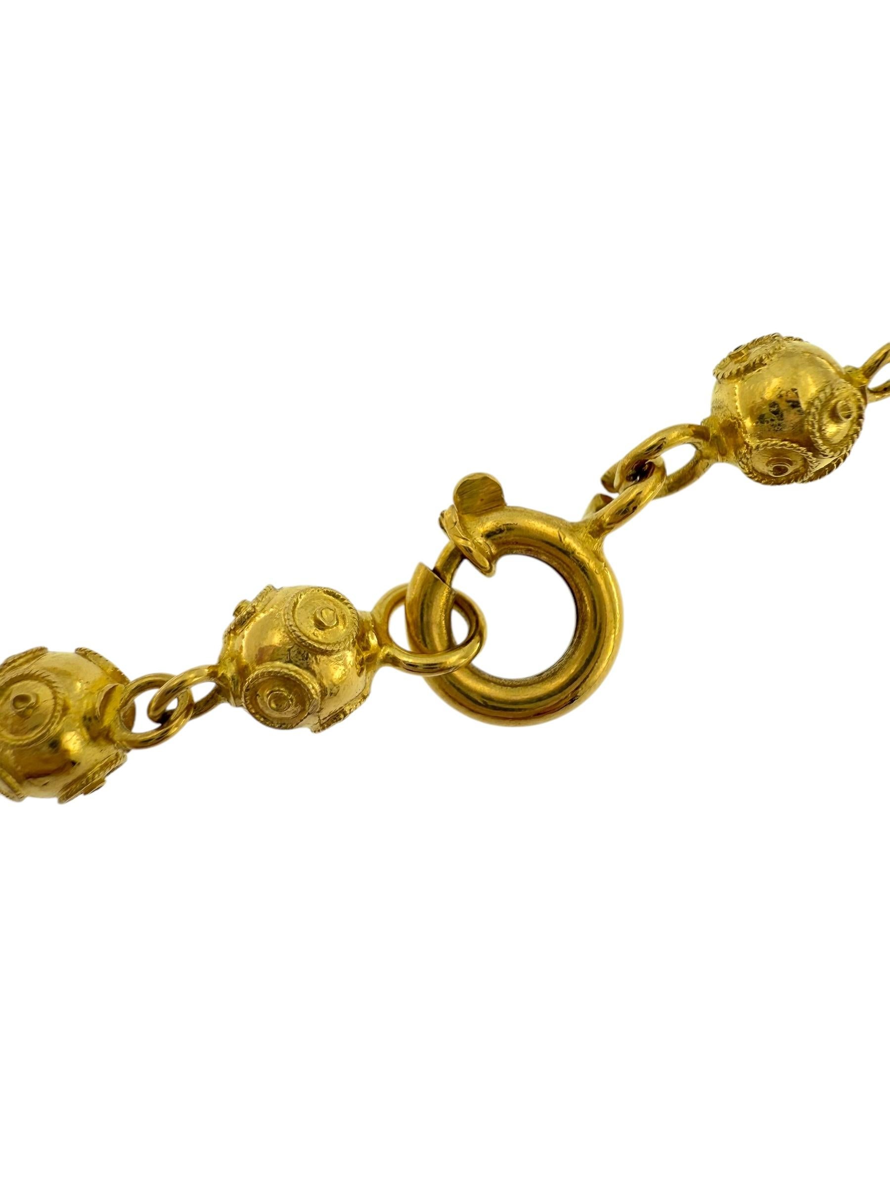 Collier traditionnel portugais en or jaune 19 carats en vente 4