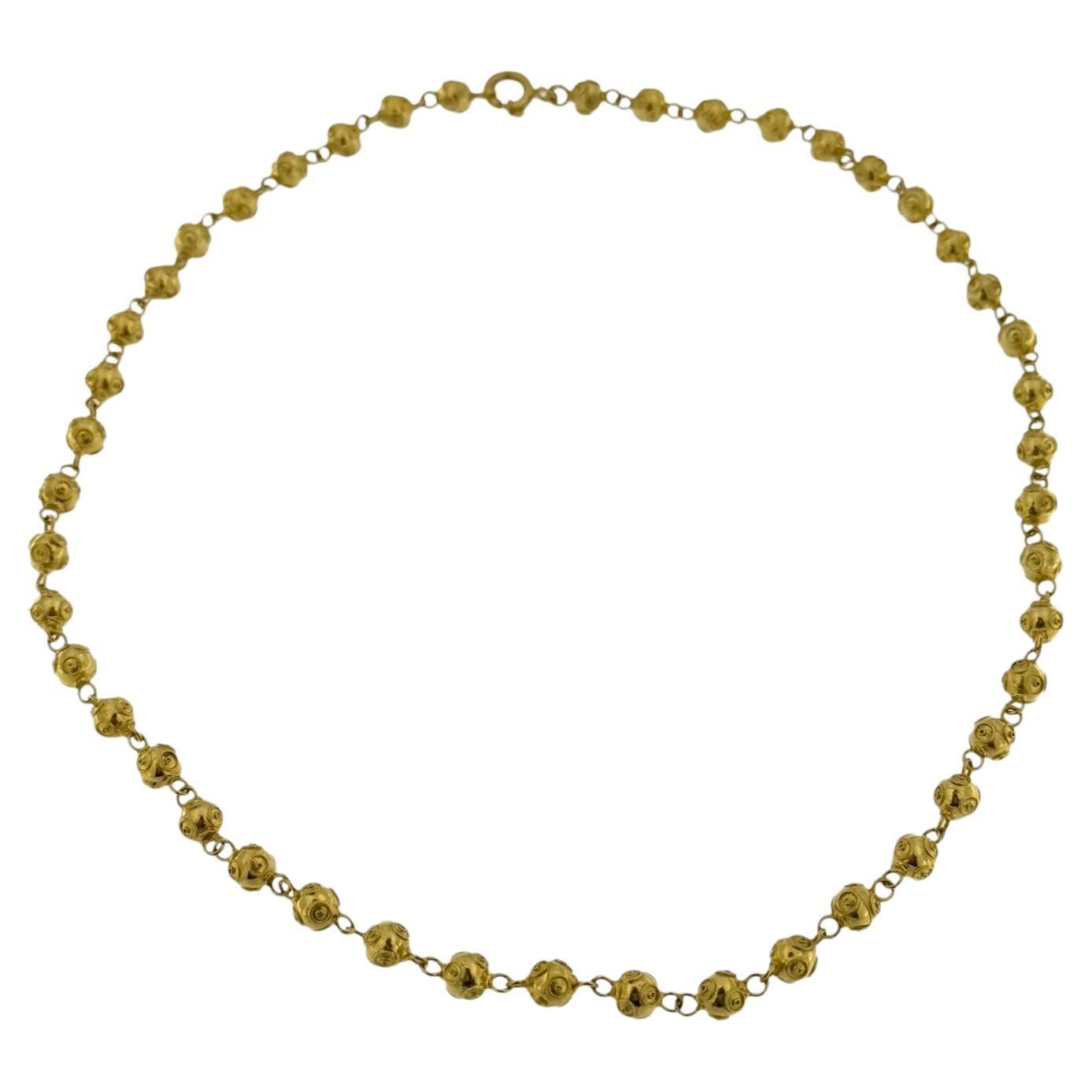 Portugiesische traditionelle Halskette aus 19 Karat Gelbgold