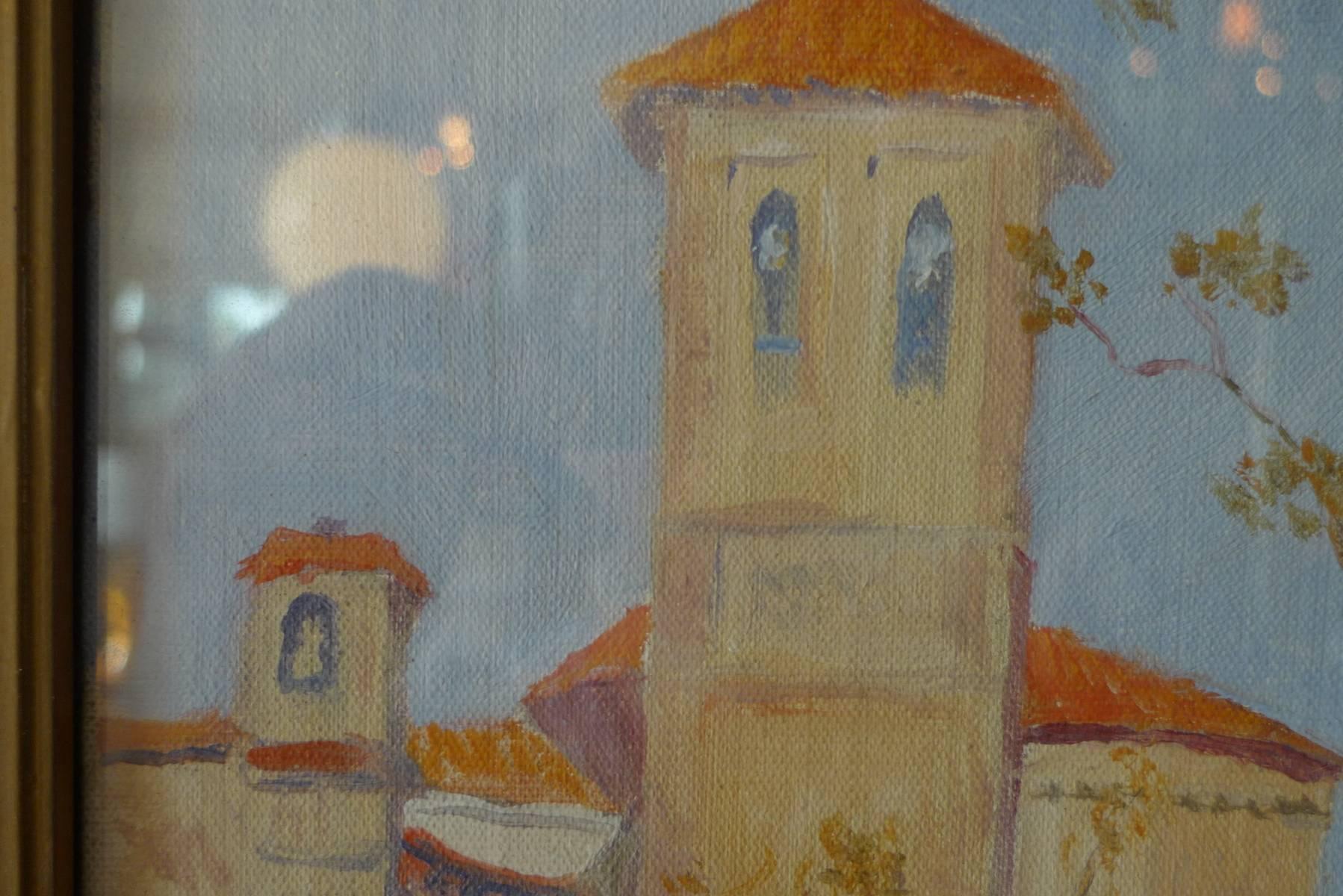 Portuguese 1944 Watercolor Sunday Morning Mass 1