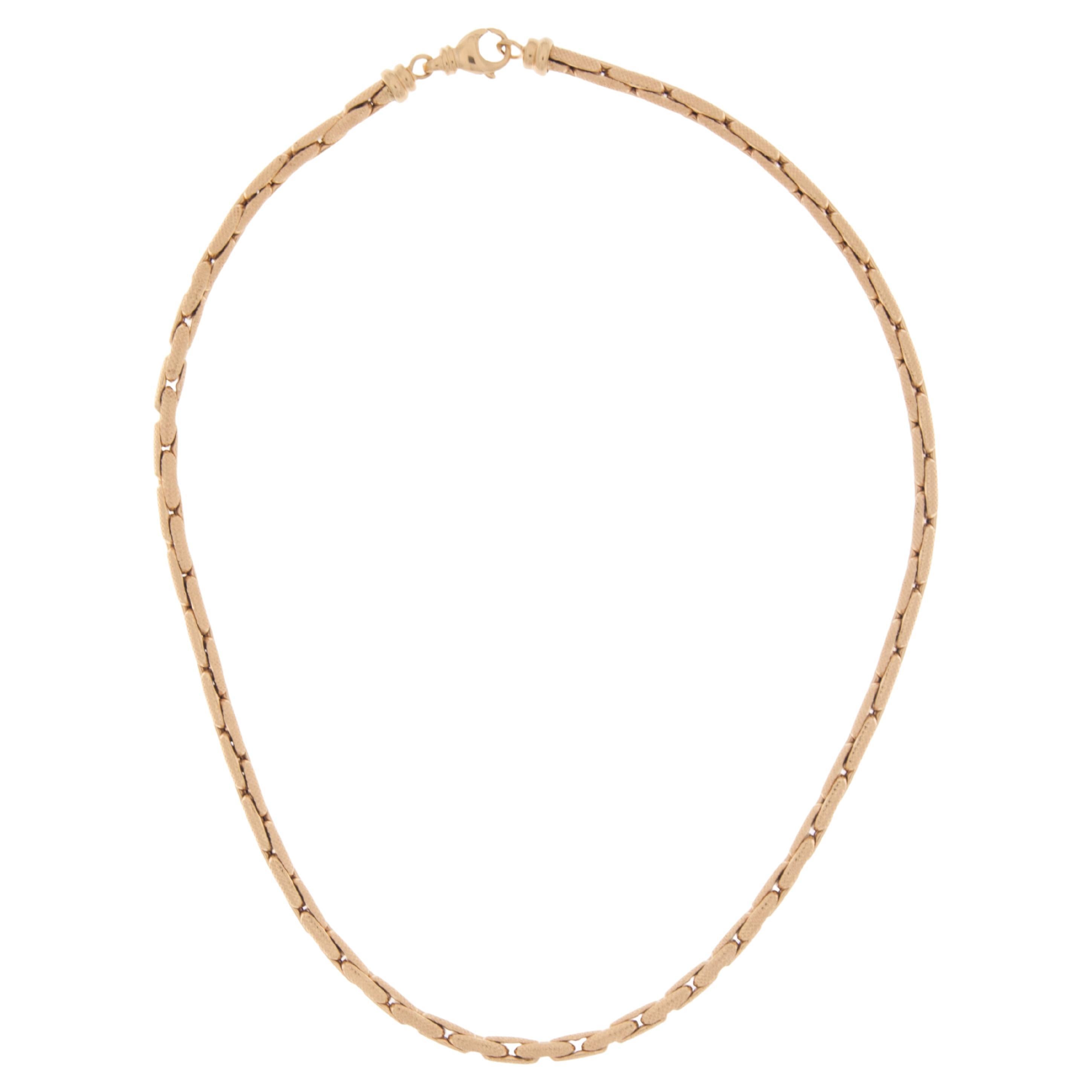 Portuguese 19kt Yellow Gold Chain Necklace For Sale