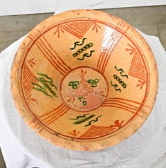Portuguese 19th Century Glazed Terracotta Bowl
