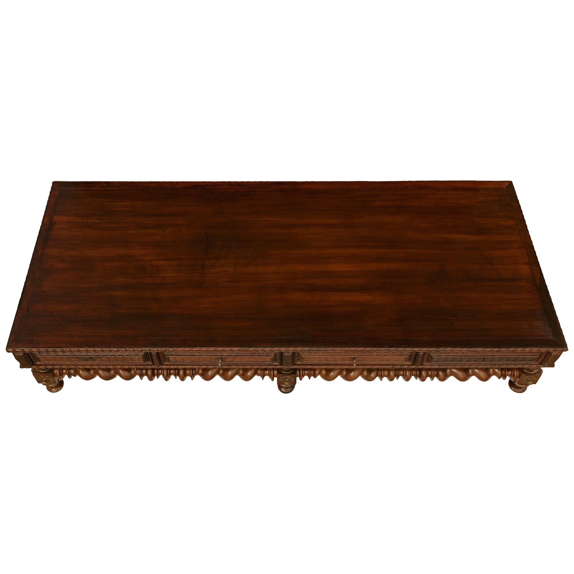 Portuguese 19th century Rosewood and Gilt Metal coffee table For Sale 6