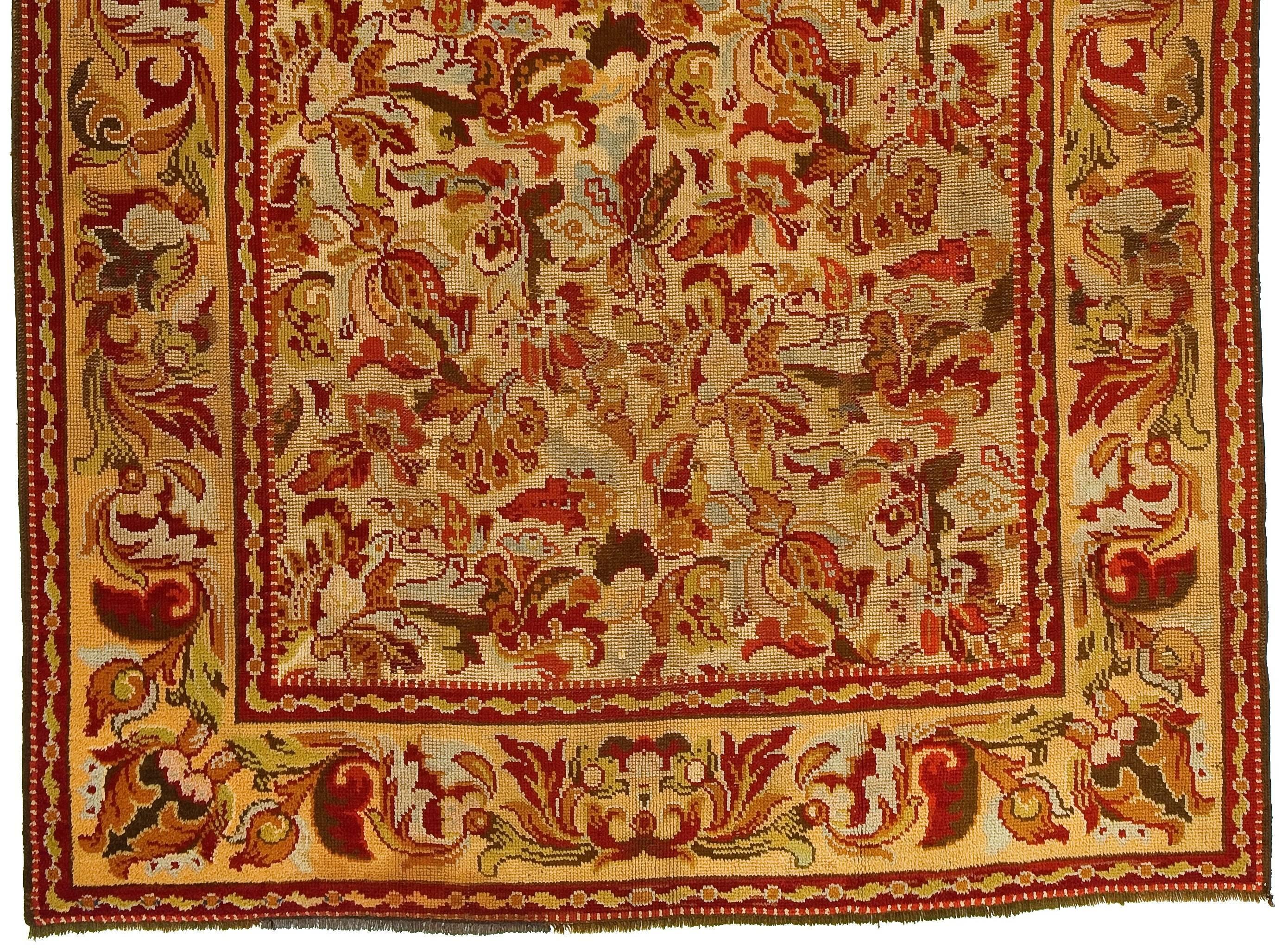 Hand-Knotted Portuguese Ancien Rug For Sale