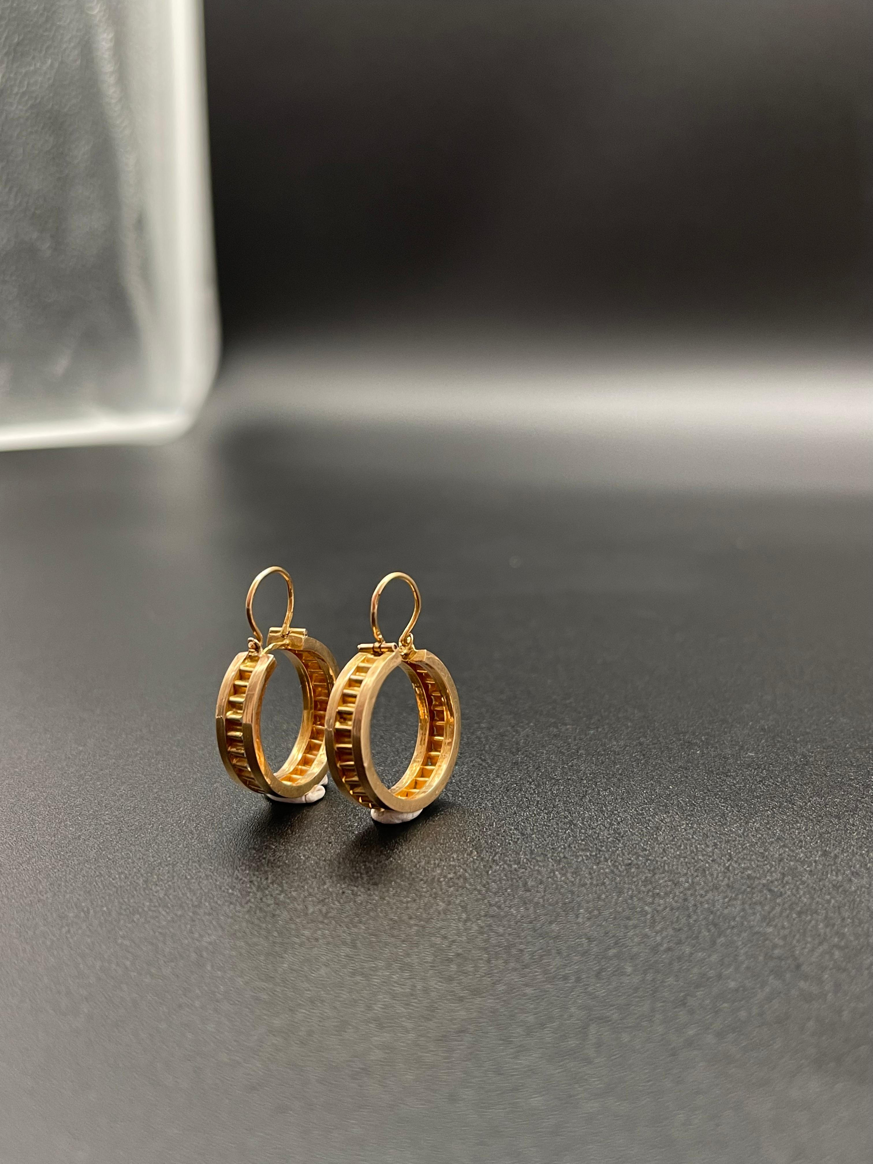 art deco hoop earrings