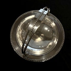 Portuguese Art Deco Style Silver Basket, Porto Águia Mark, 20th Century