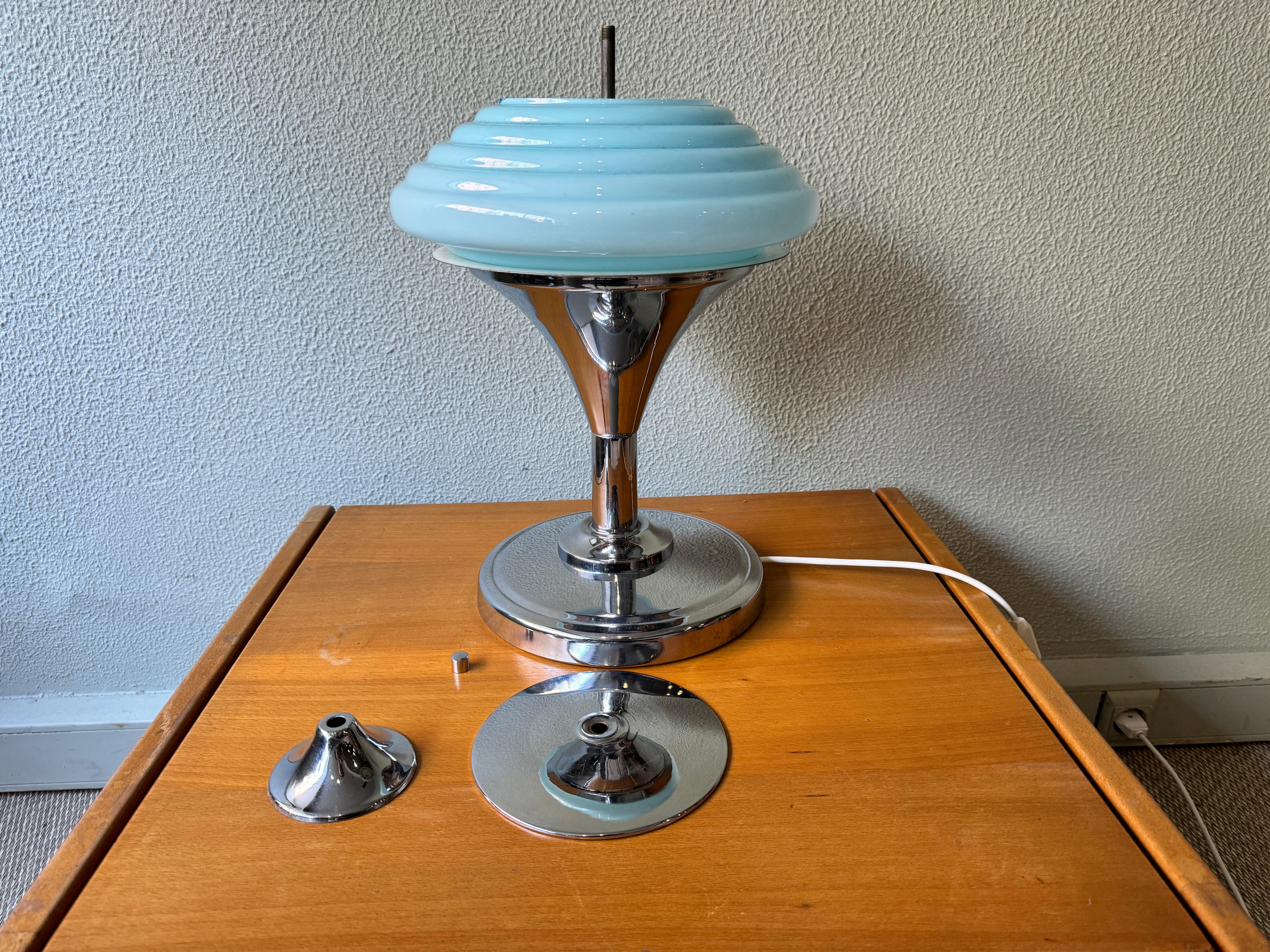 Portuguese Art Deco Table Lamp from Gaivota, 1940's For Sale 14
