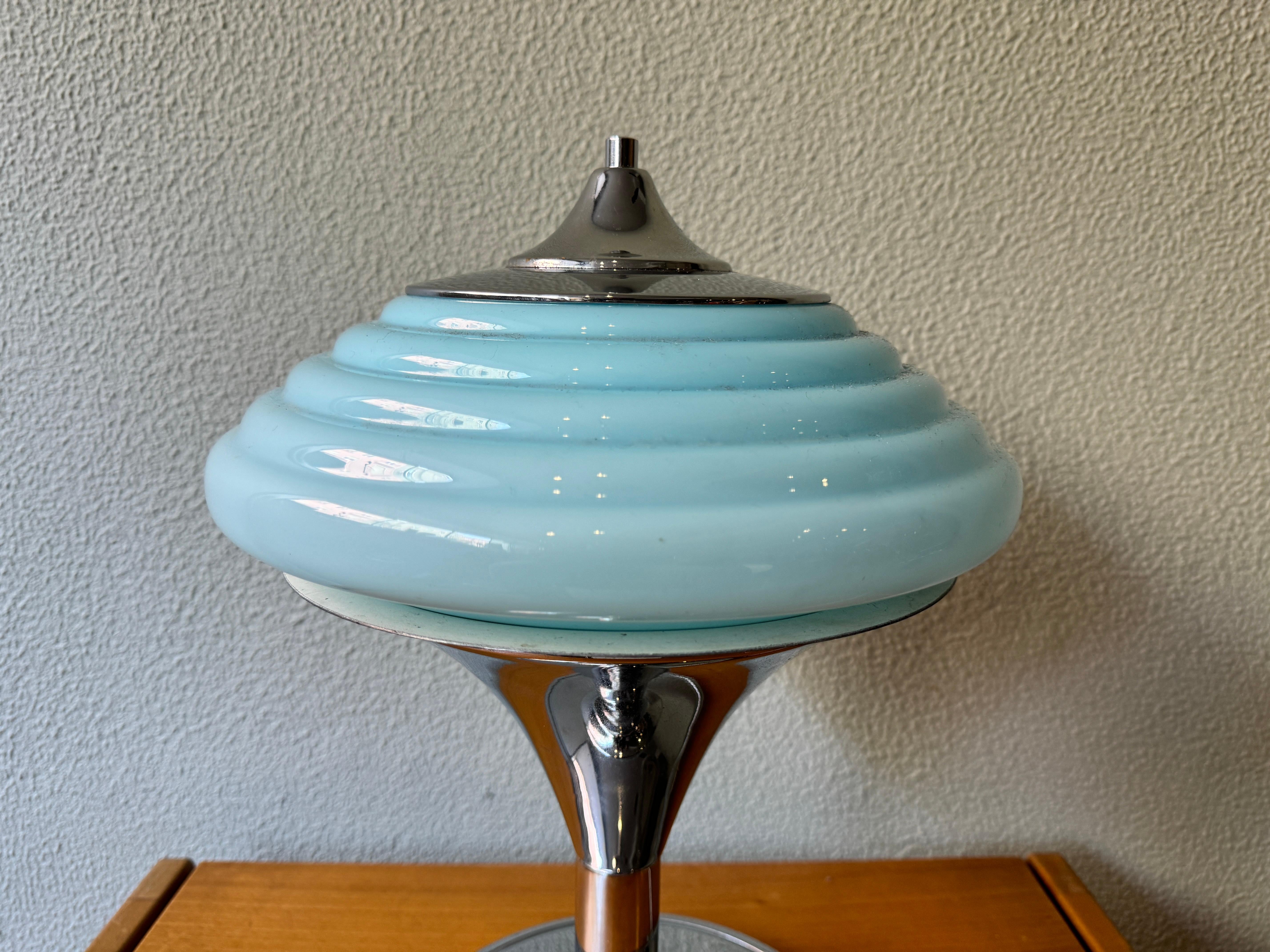 20th Century Portuguese Art Deco Table Lamp from Gaivota, 1940's For Sale
