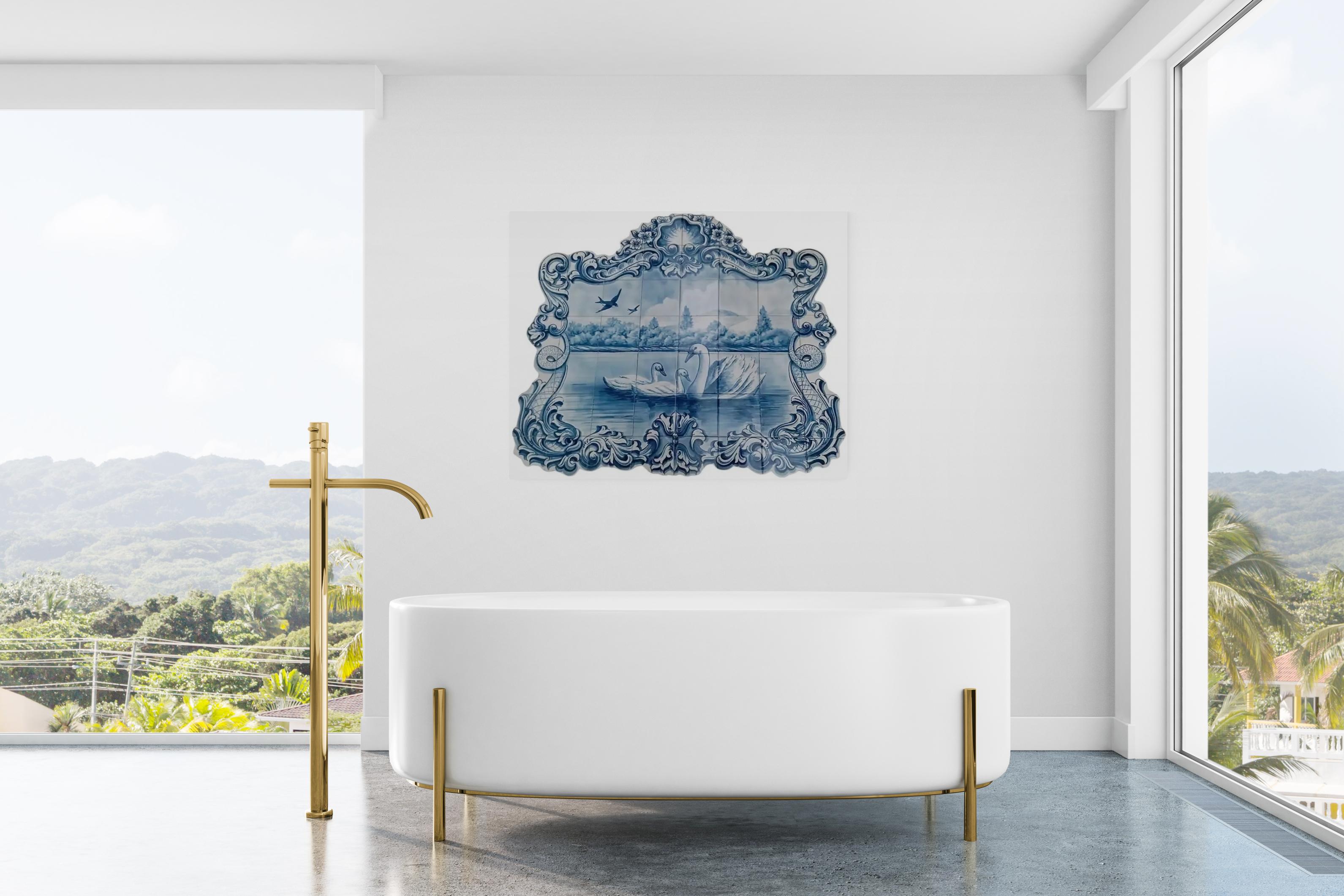 Beautiful tile mural with the 
