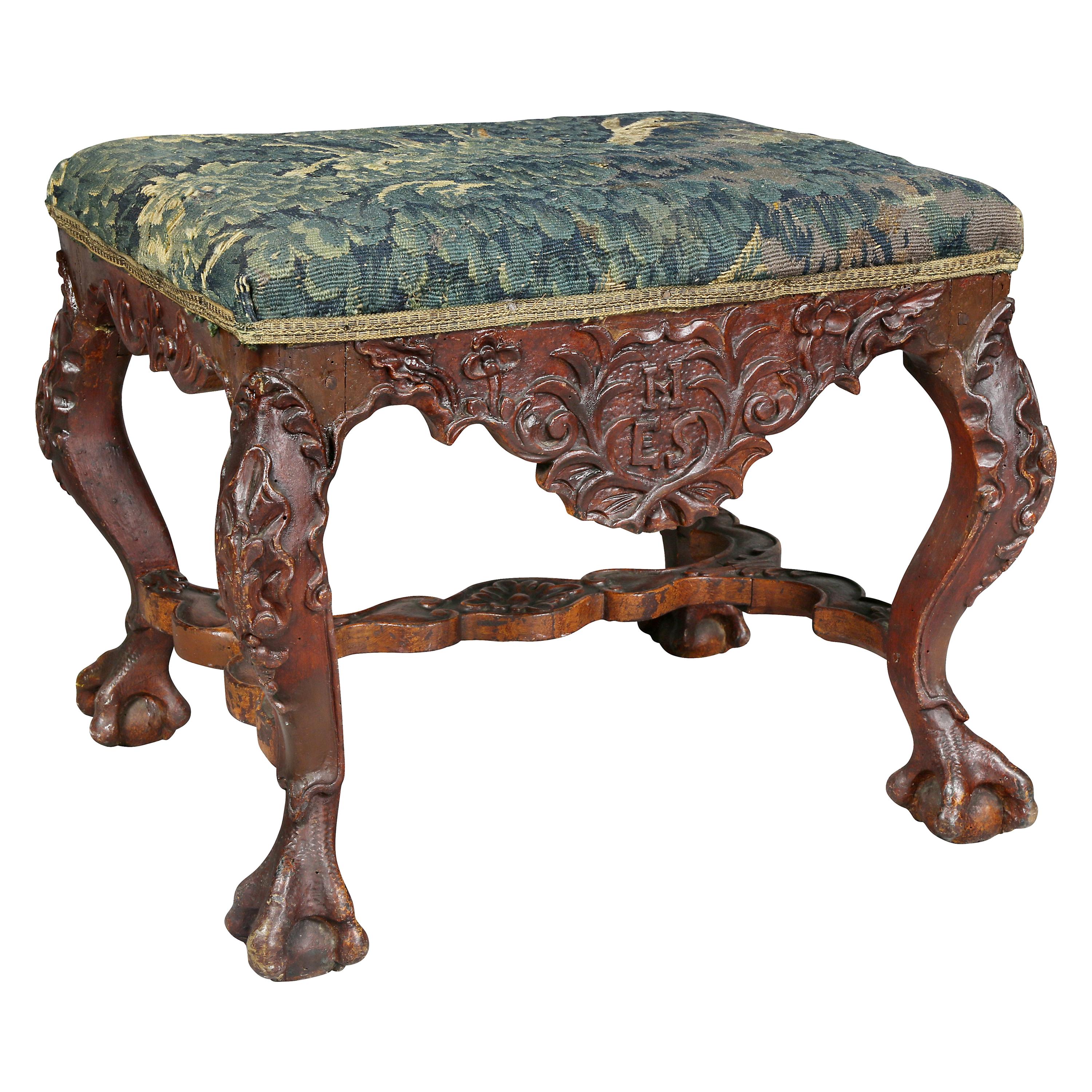 Portuguese Baroque Lacquered Bench For Sale