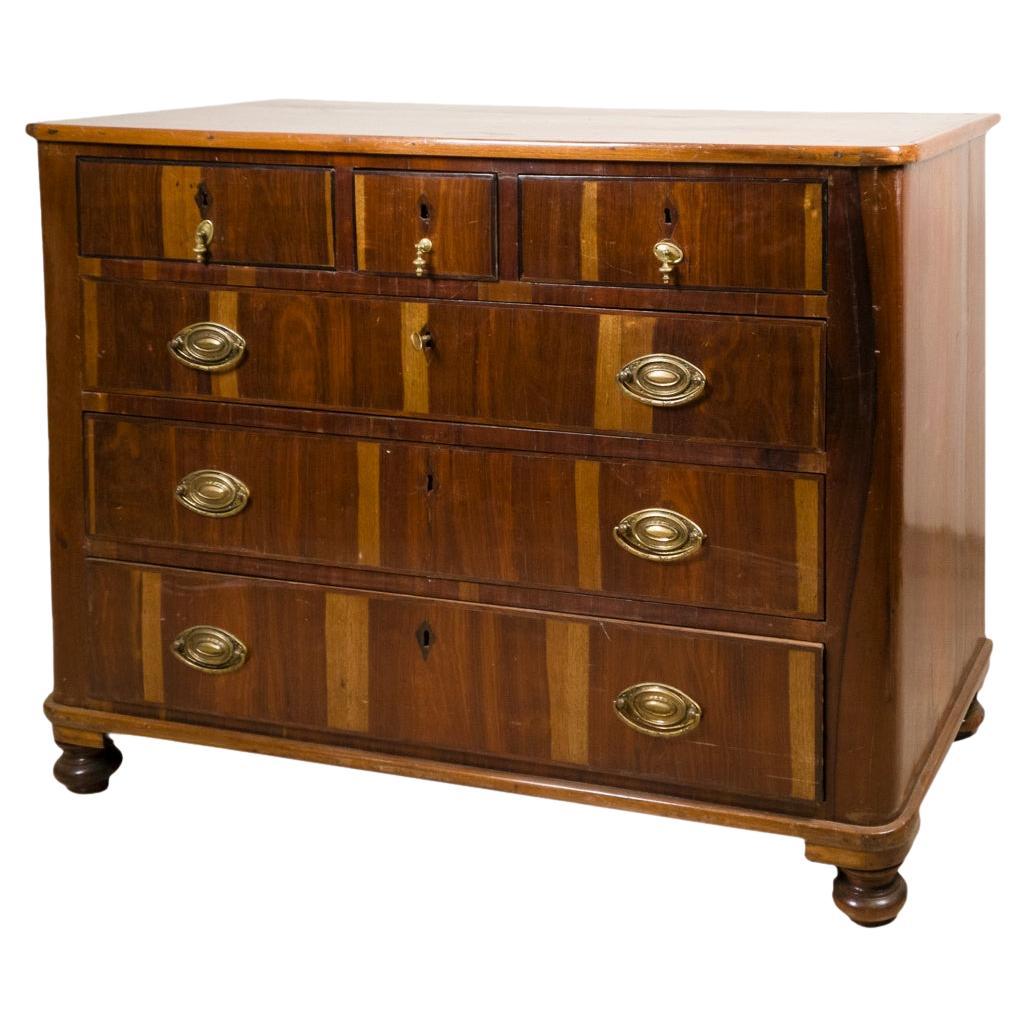 Portuguese Baroque Marquetry Chest of Drawers, 19th Century