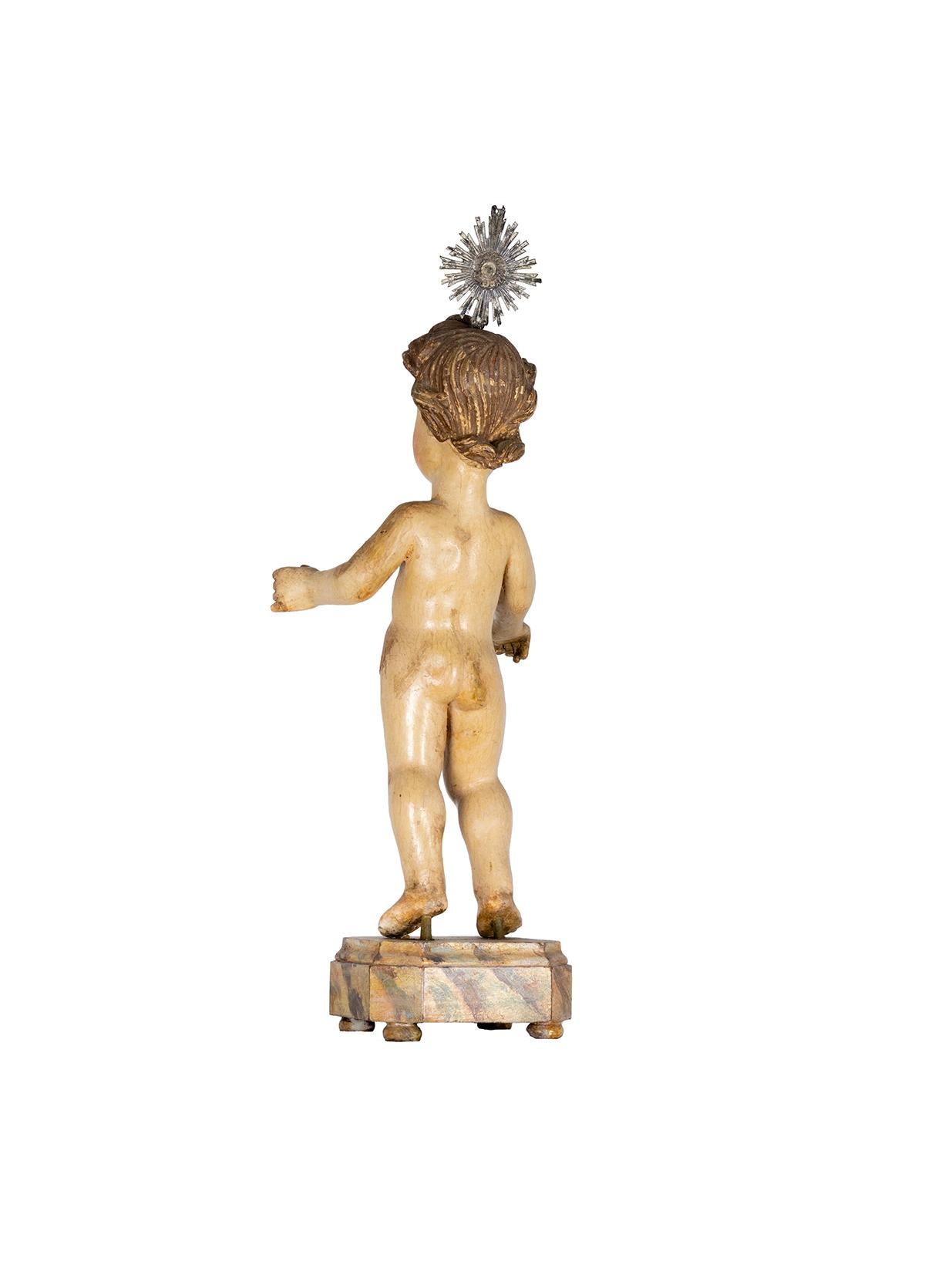 Baroque Sculpture baroque portugaise de Jésus, Art religieux, 18e siècle en vente