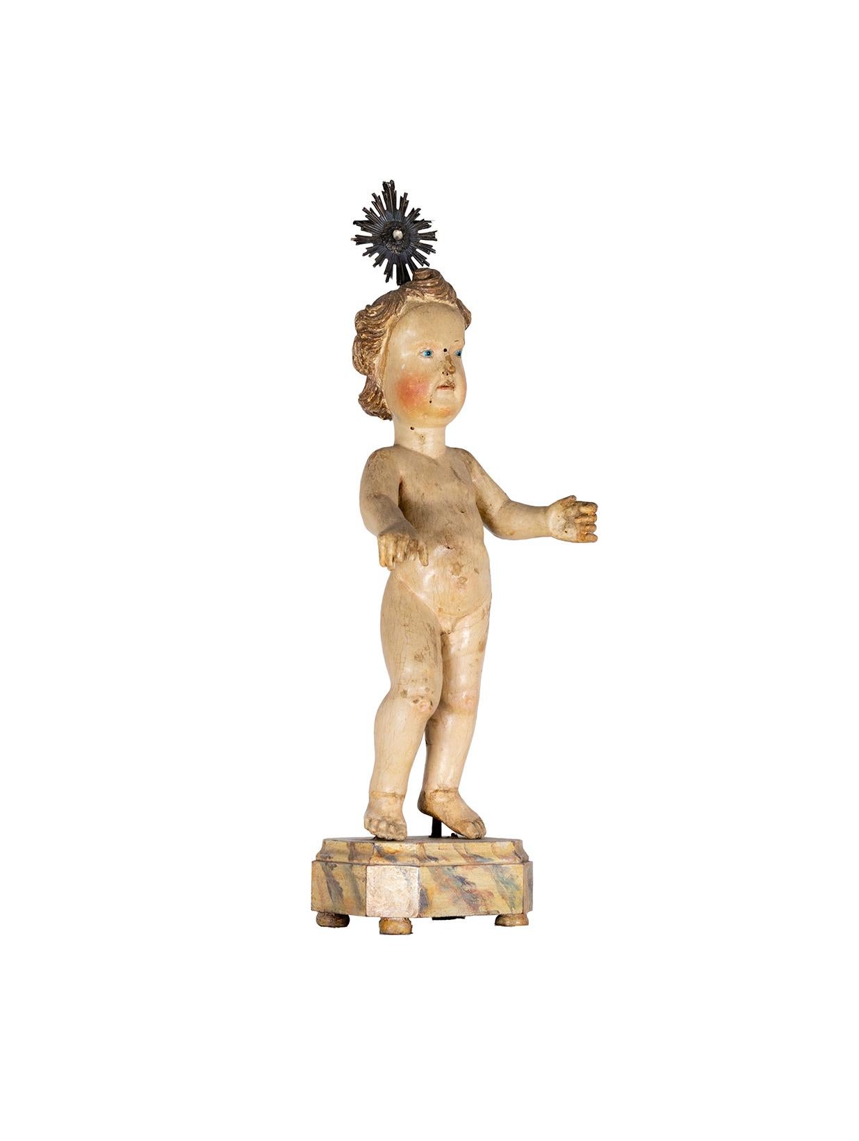Portugais Sculpture baroque portugaise de Jésus, Art religieux, 18e siècle en vente