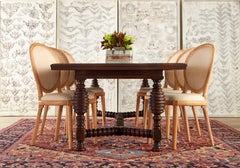 Portuguese Baroque Style Dining Table with Parquetry Inlay