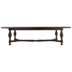 Portuguese Baroque Style Dining Table with Parquetry Inlay