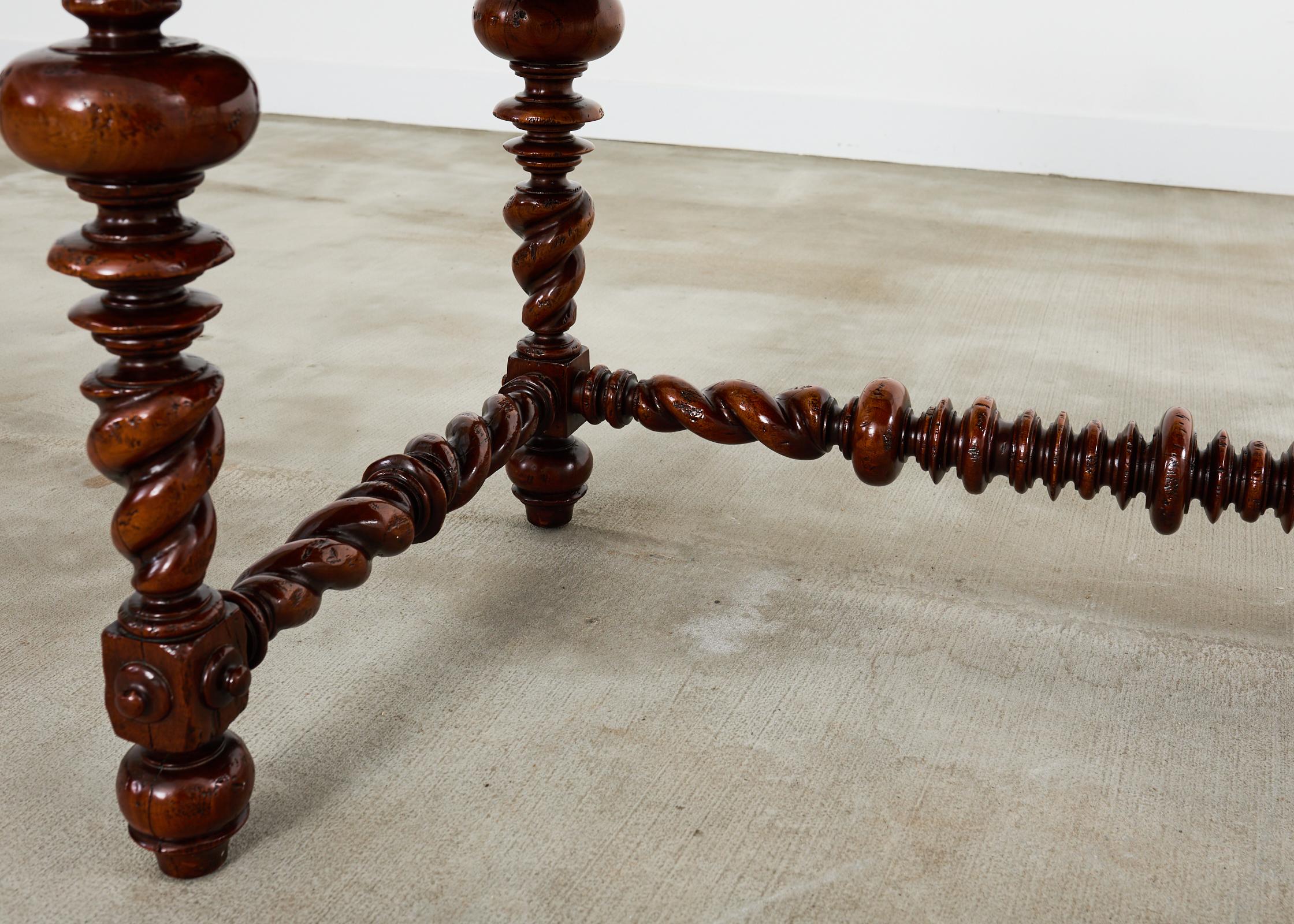Portuguese Baroque Style Library Table by Alfonso Marina For Sale 6