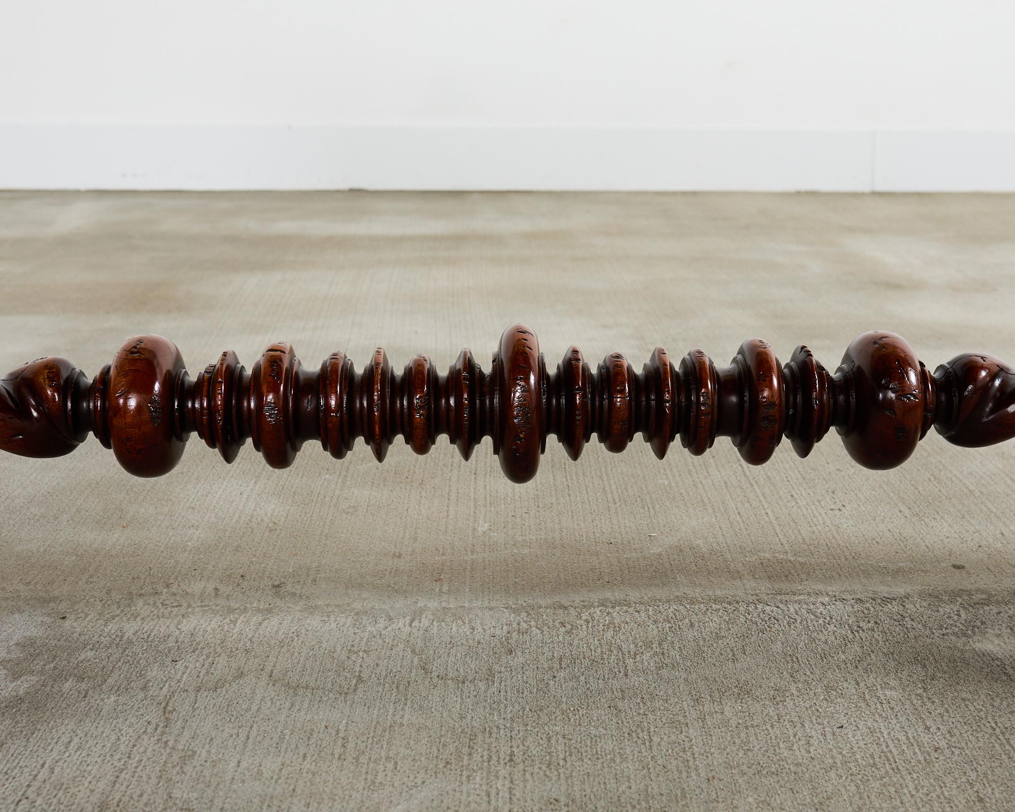 Portuguese Baroque Style Library Table by Alfonso Marina For Sale 7