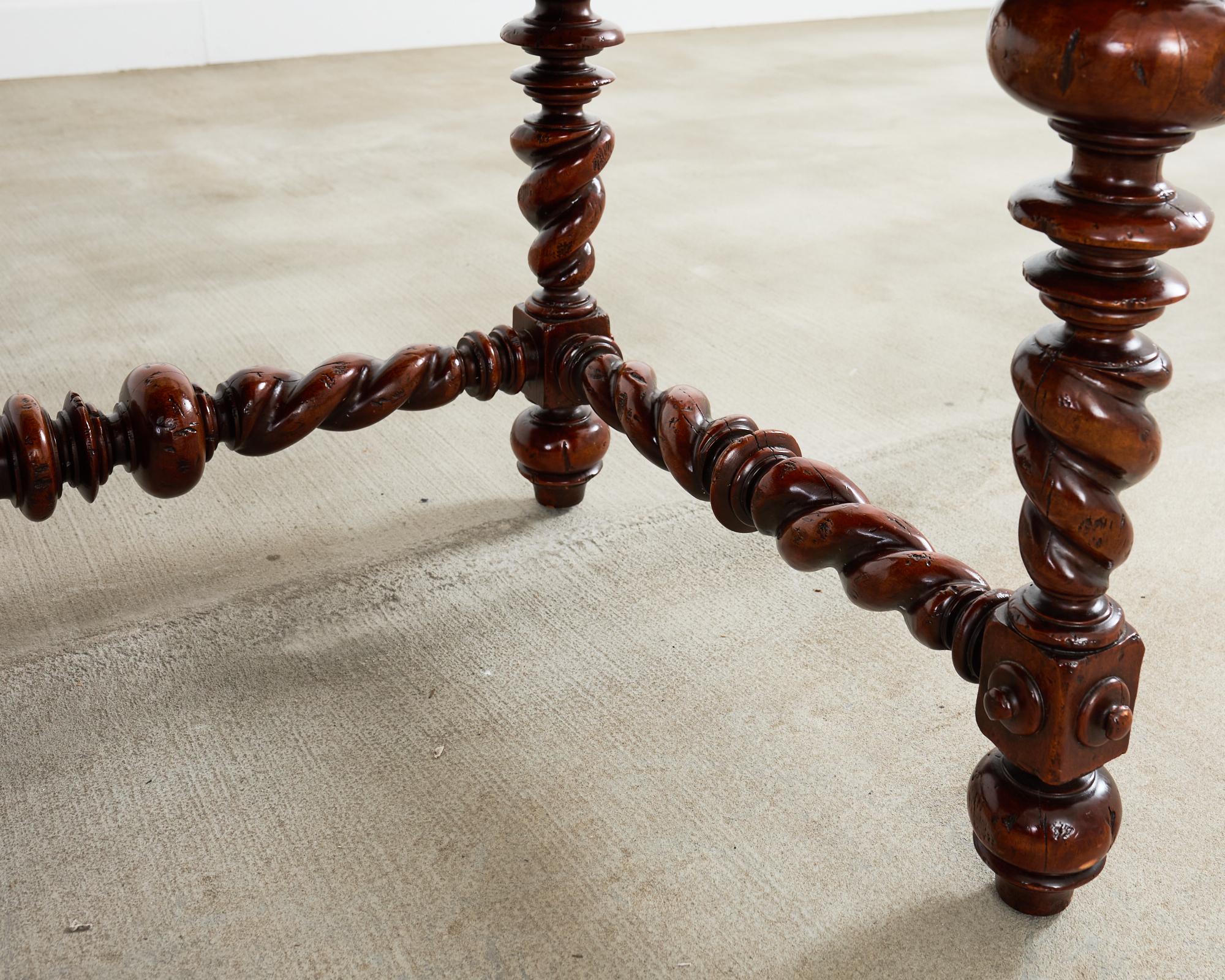 Portuguese Baroque Style Library Table by Alfonso Marina For Sale 8