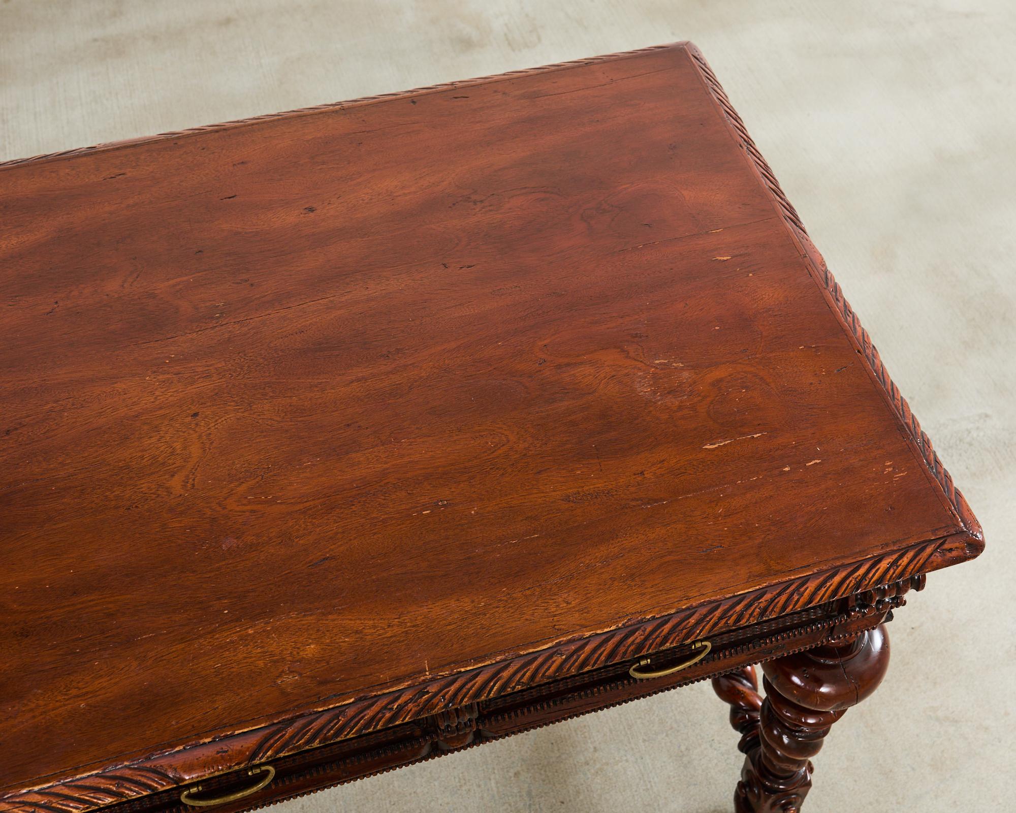 Contemporary Portuguese Baroque Style Library Table by Alfonso Marina For Sale