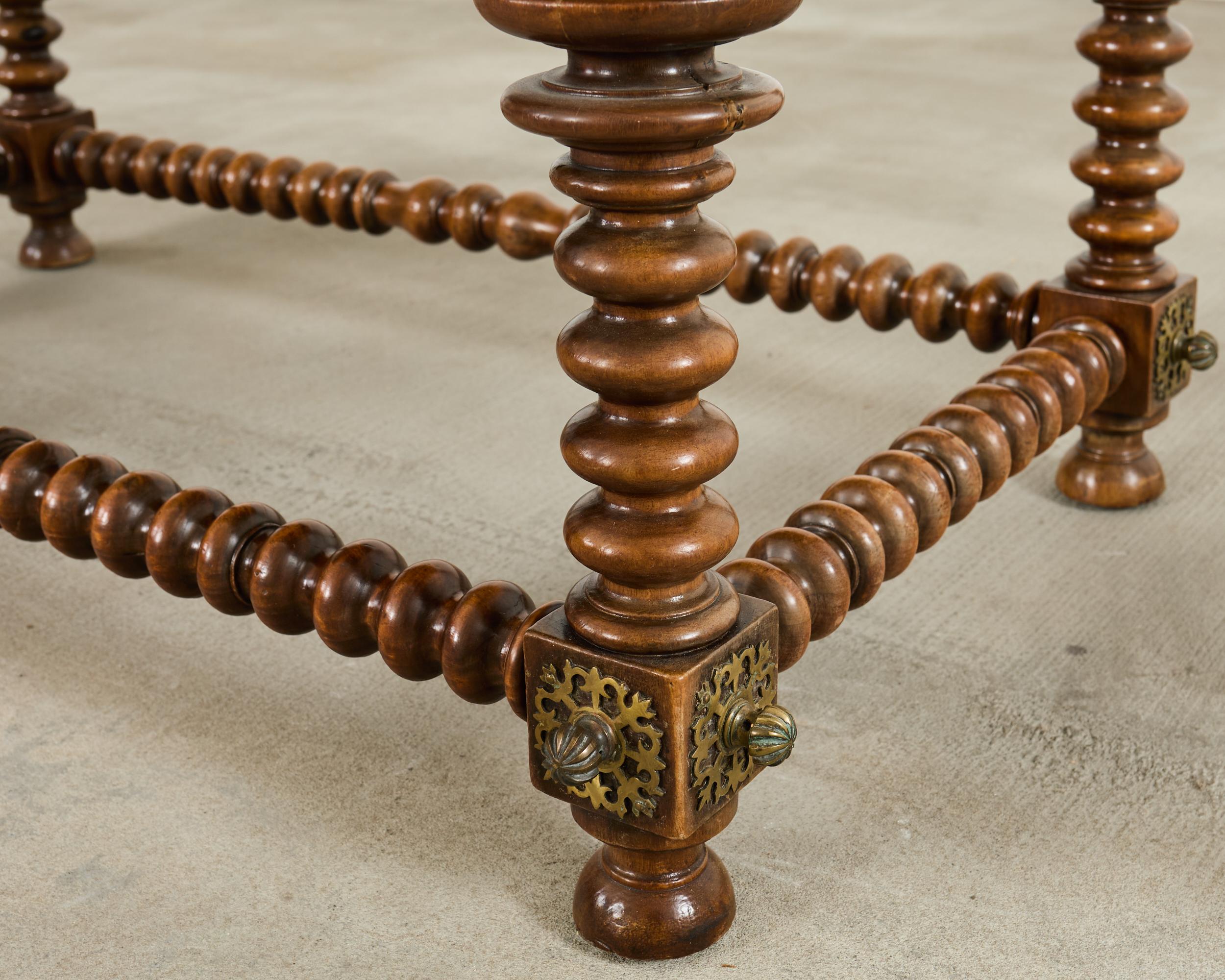 Portugiesischer Barockstil Palisander Bibliothekstisch oder Mitteltisch im Angebot 8