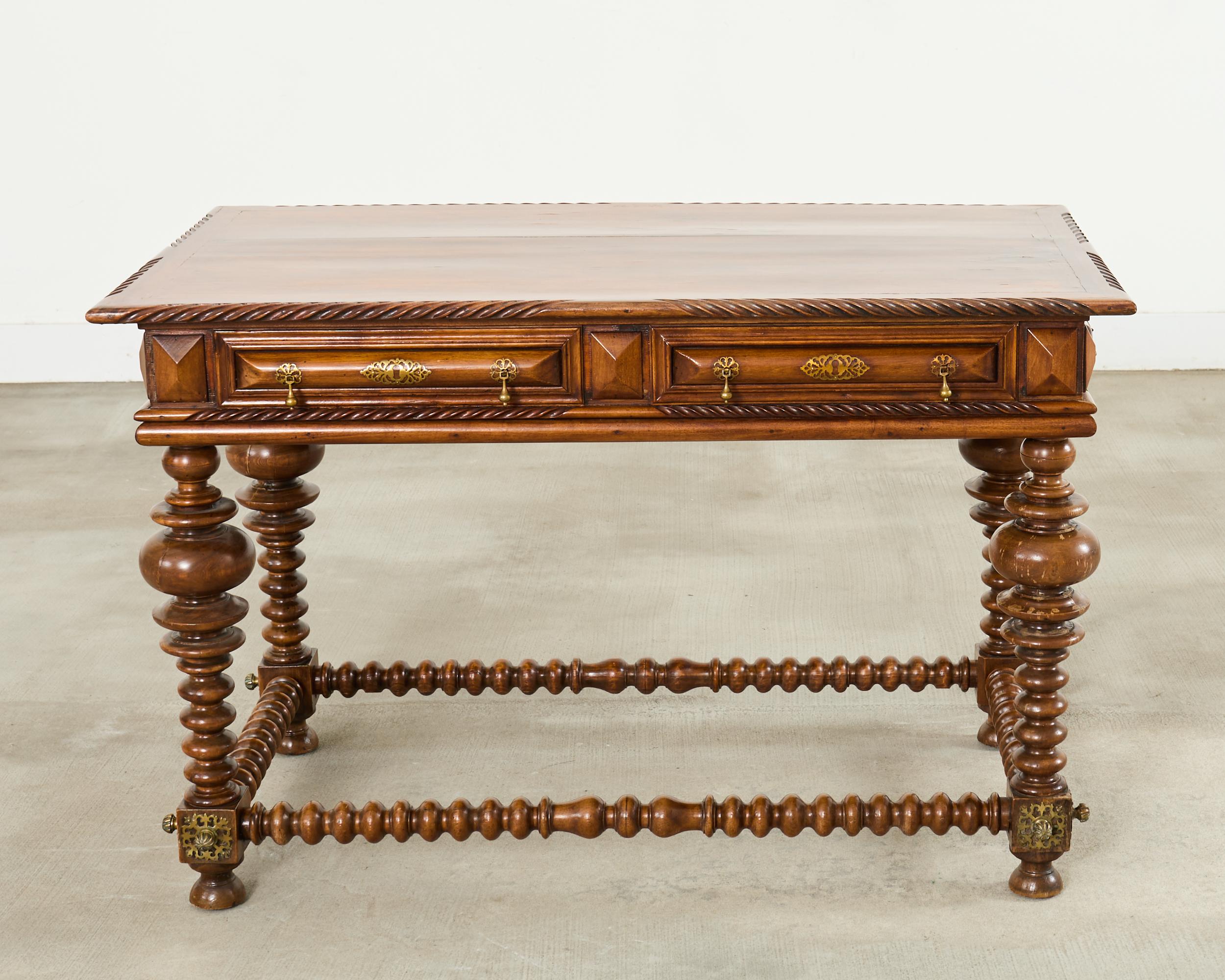Portugiesischer Barockstil Palisander Bibliothekstisch oder Mitteltisch im Angebot 12