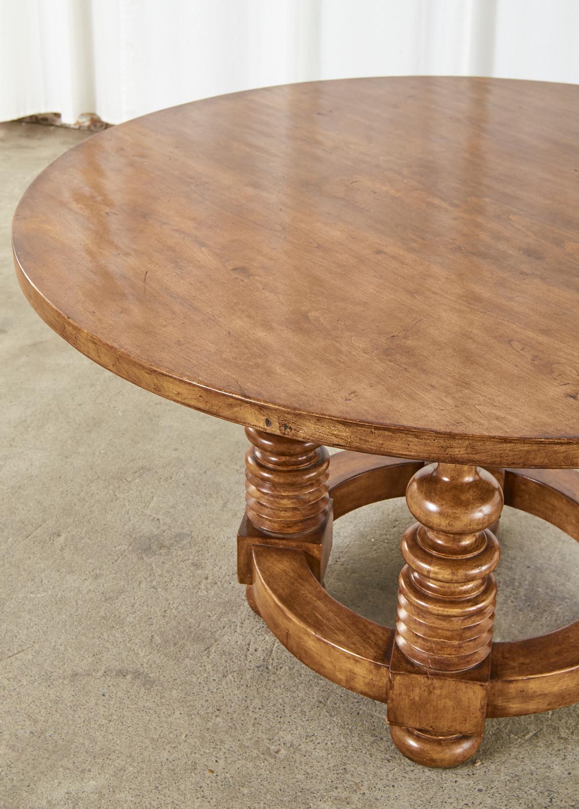 Portuguese Baroque Style Round Dining Room or Center Table 1