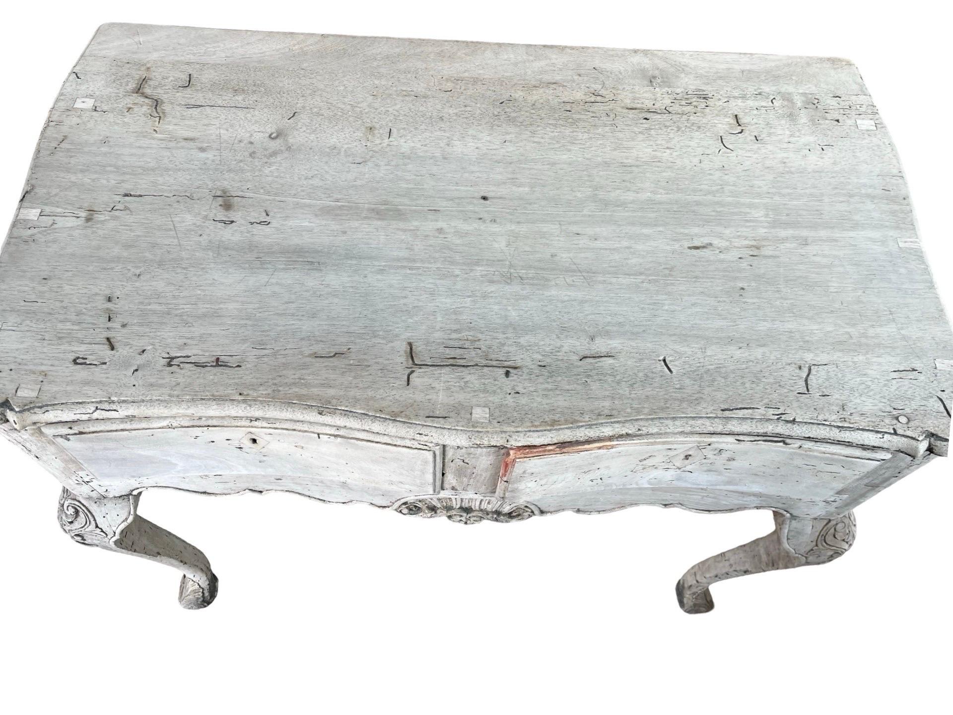Portuguese Bleached Walnut Console Table, 18th Century For Sale 2