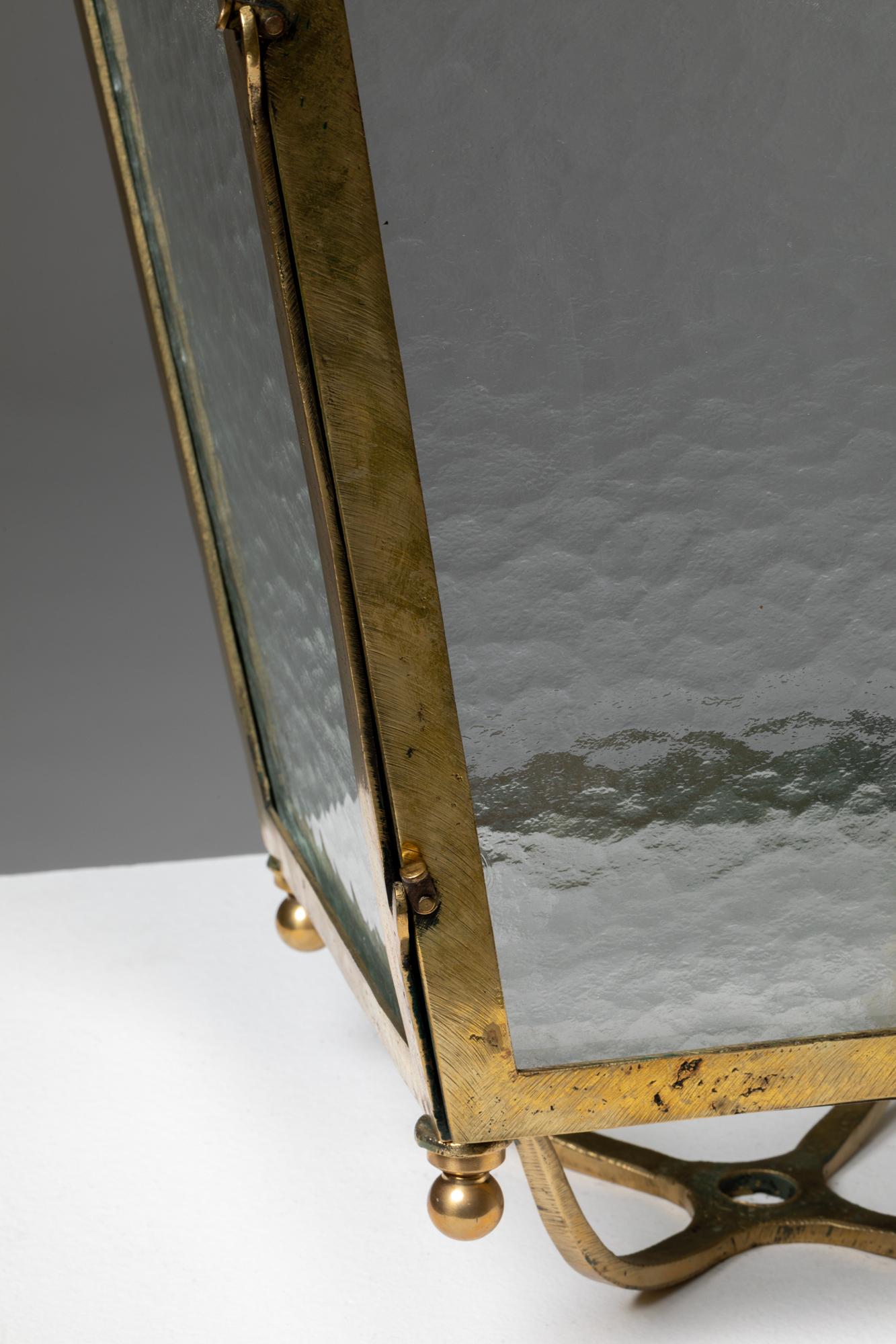 Portuguese Brass Lantern in Gilded Finish, c.1950 For Sale 1