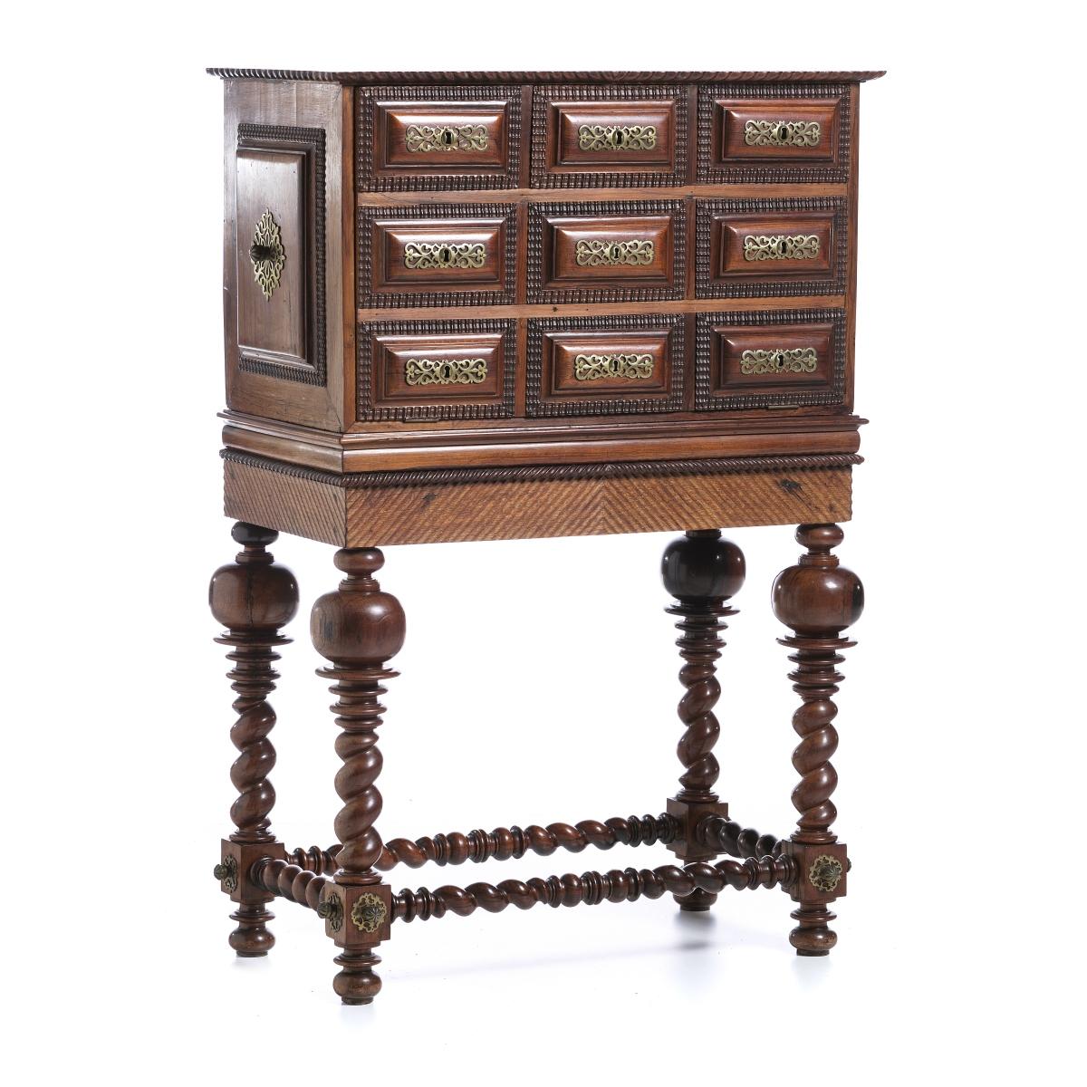 Hand-Crafted Portuguese Cabinet 19th Century Palisander Wood For Sale