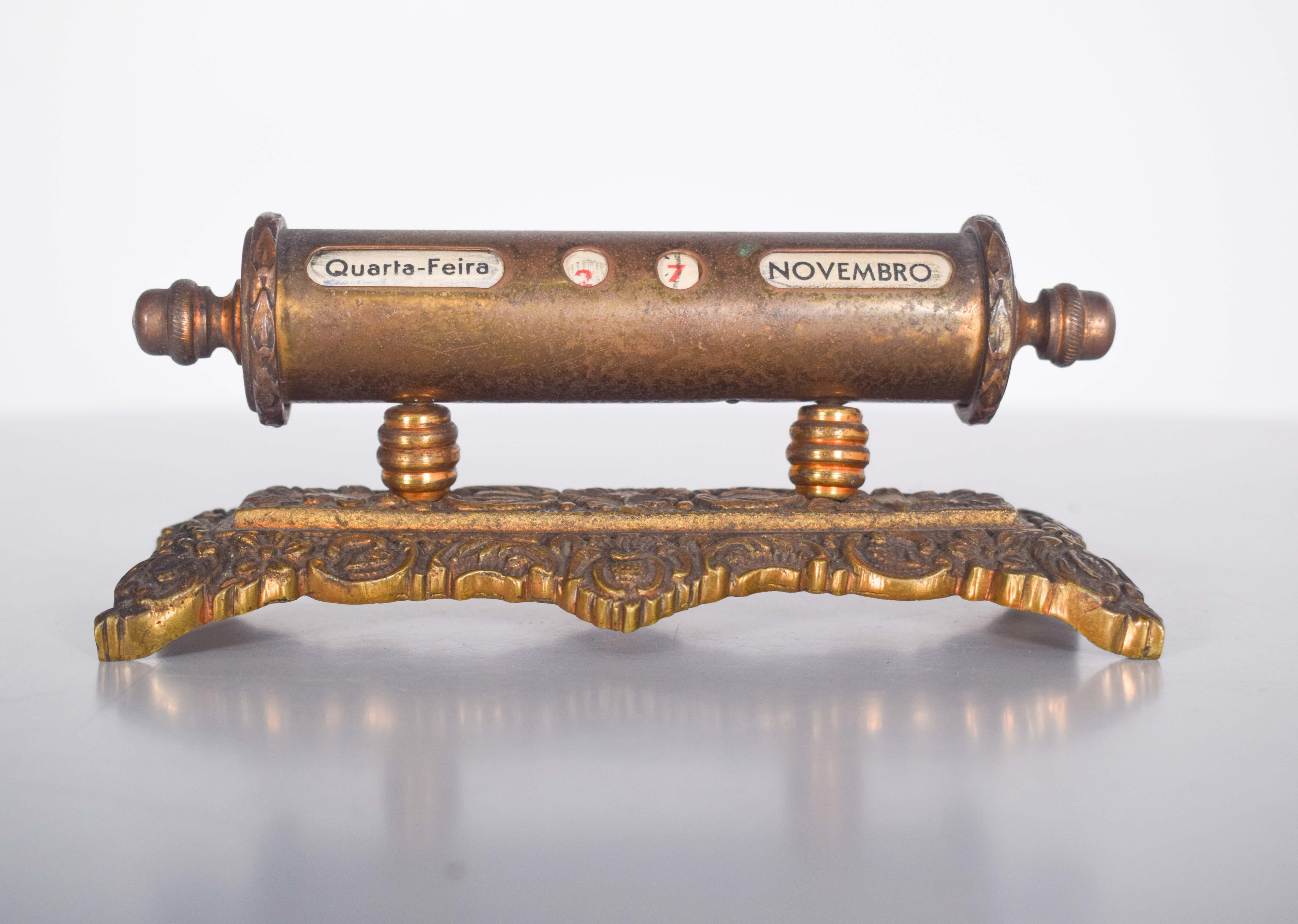 Metal Portuguese Calendar For Sale