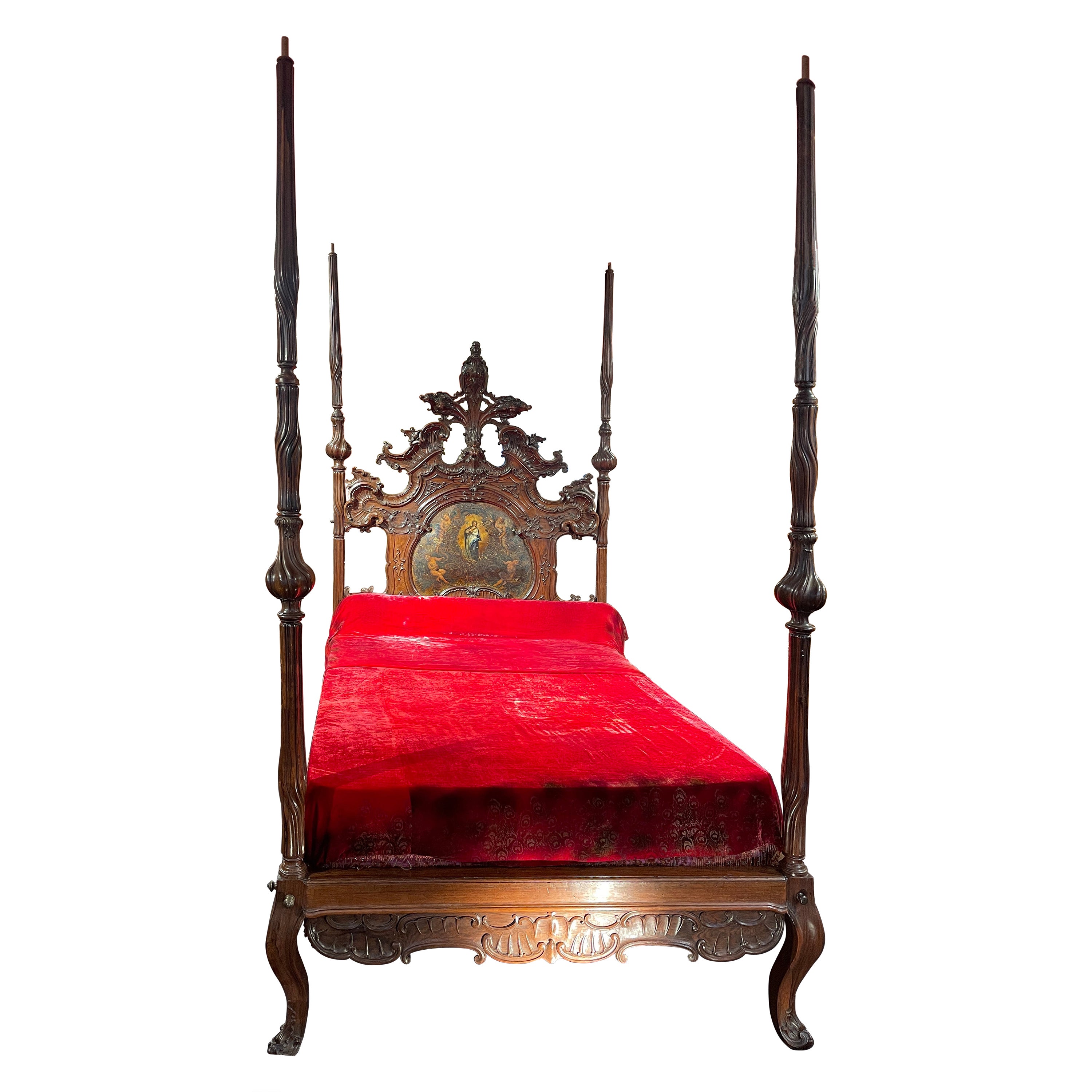 Letto a baldacchino portoghese