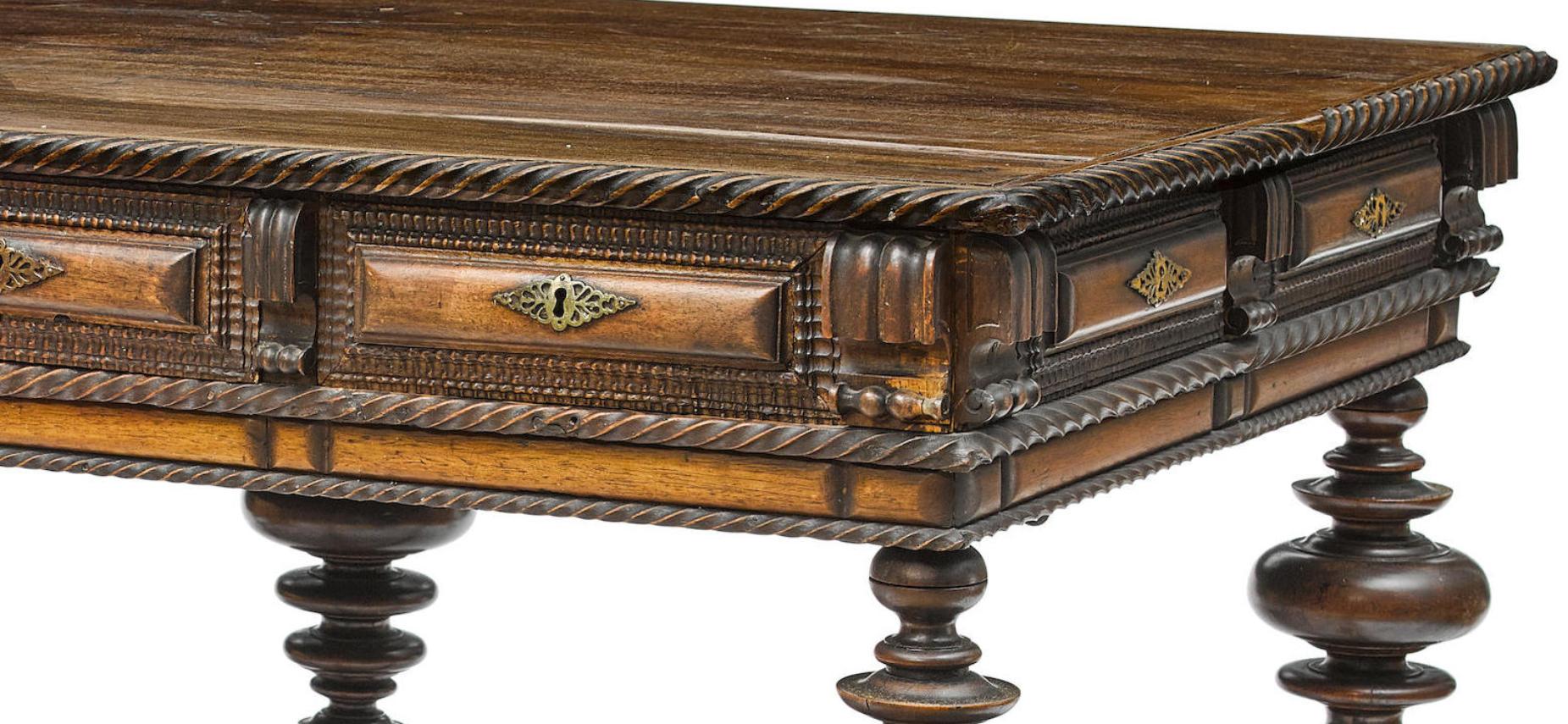 Baroque Portuguese Carved Center Table, Late 18th Century