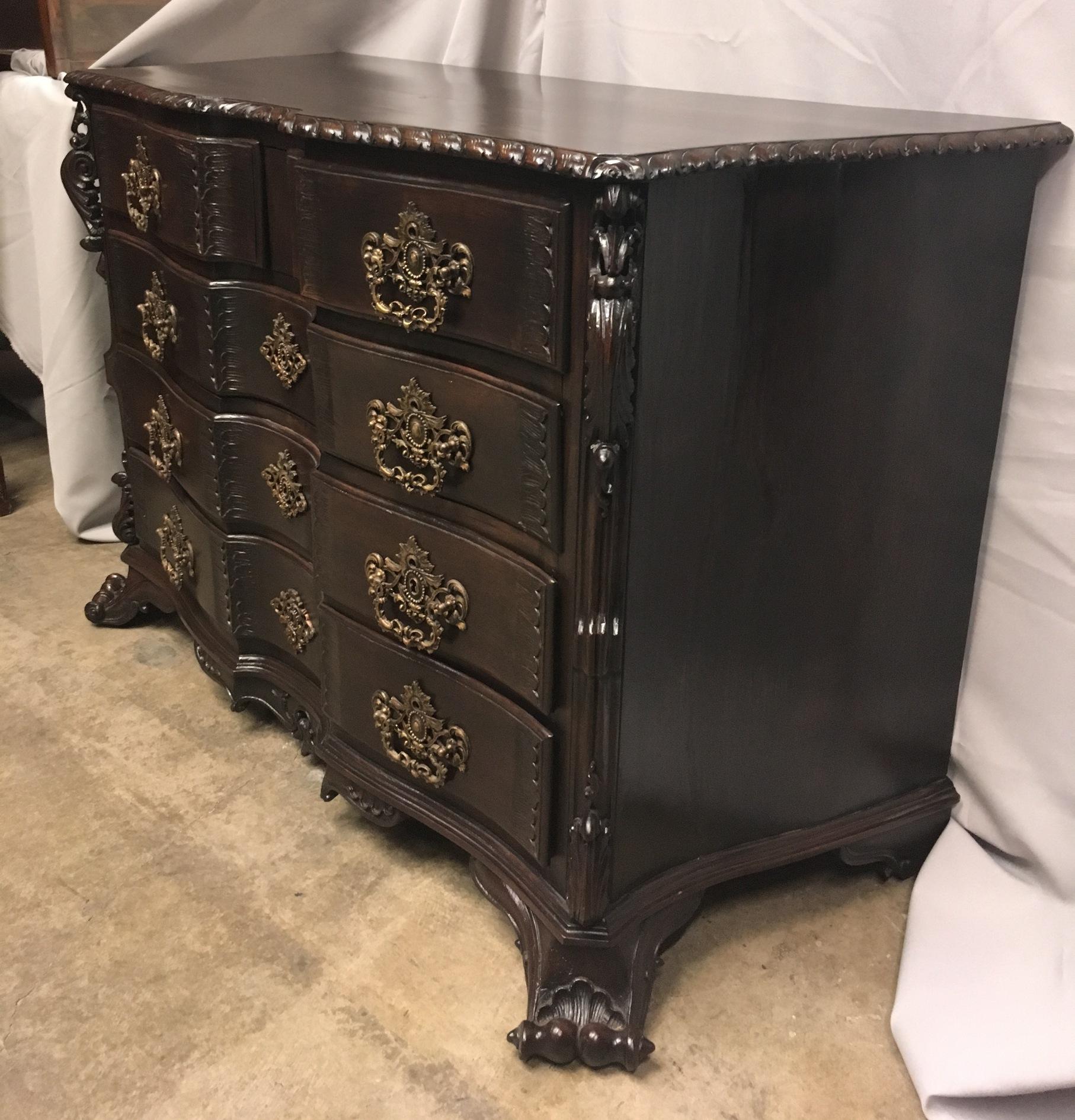 Portuguese Carved Commode, 19th Century In Good Condition In Cypress, CA