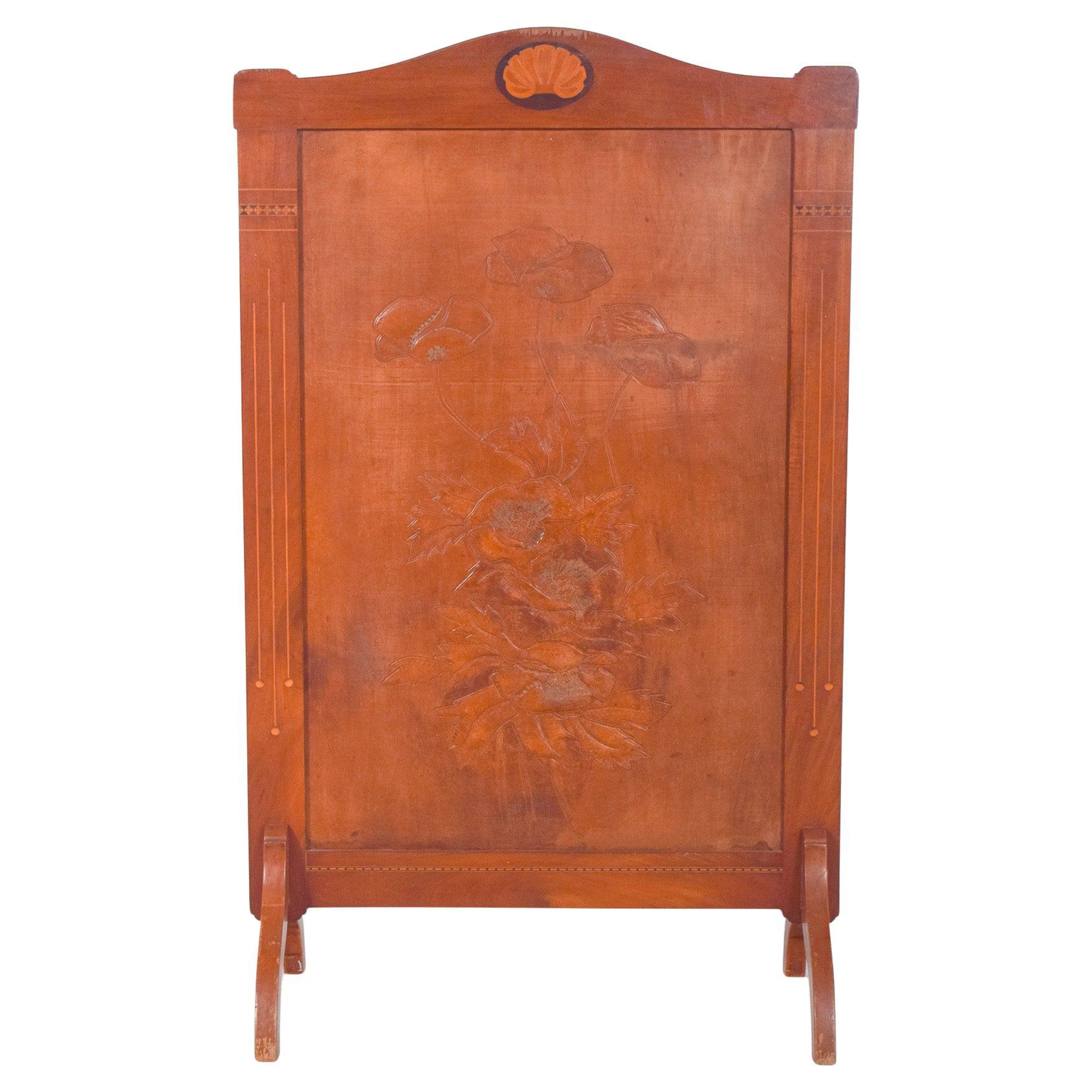 Portuguese Carved Wood Fireplace For Sale
