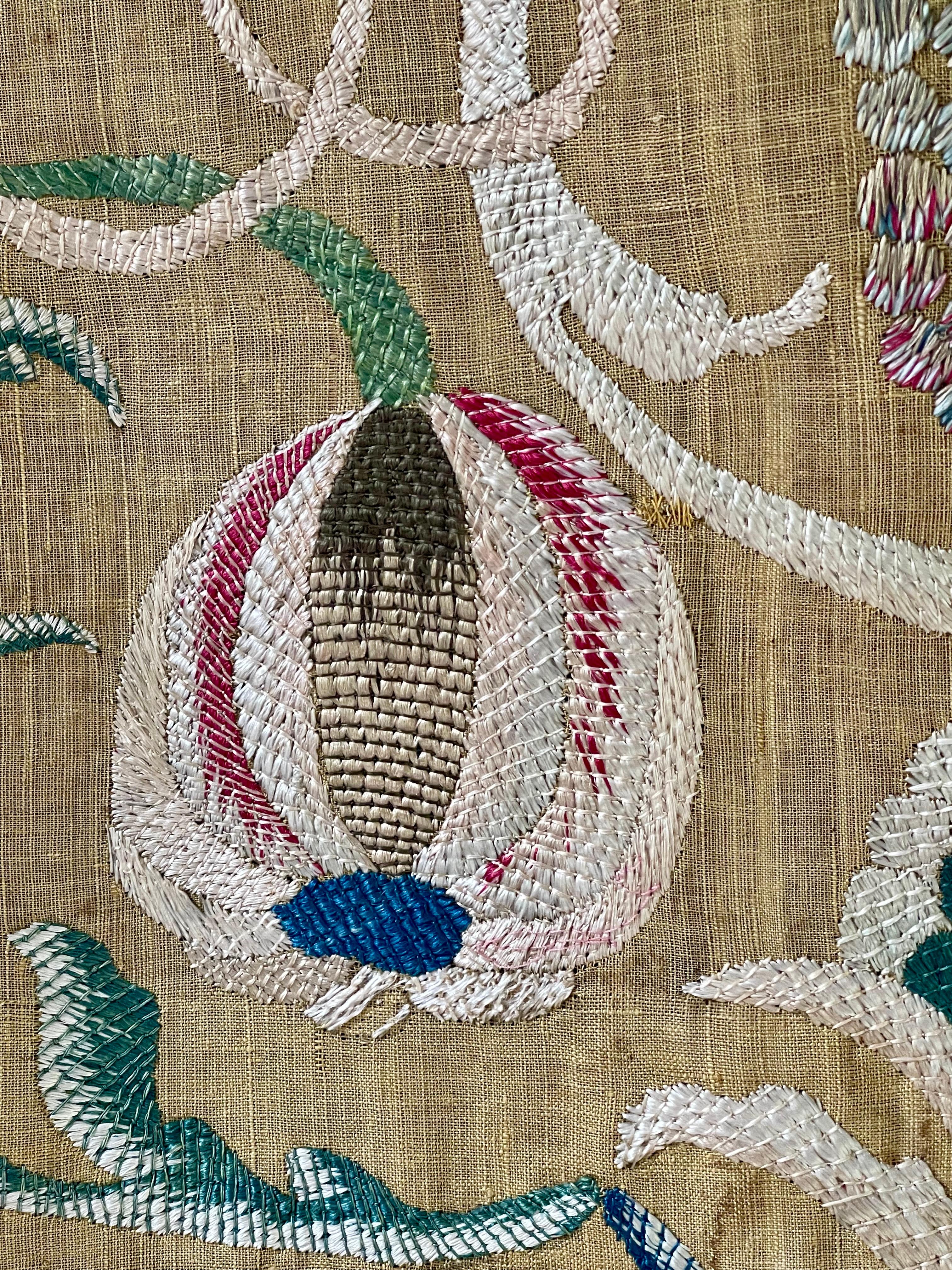 Portuguese Castelo Branco Embroidered Wedding Coverlet For Sale 5