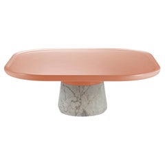 Tavolo da centro portoghese Poppy con polvere e base in marmo bianco di Mambo