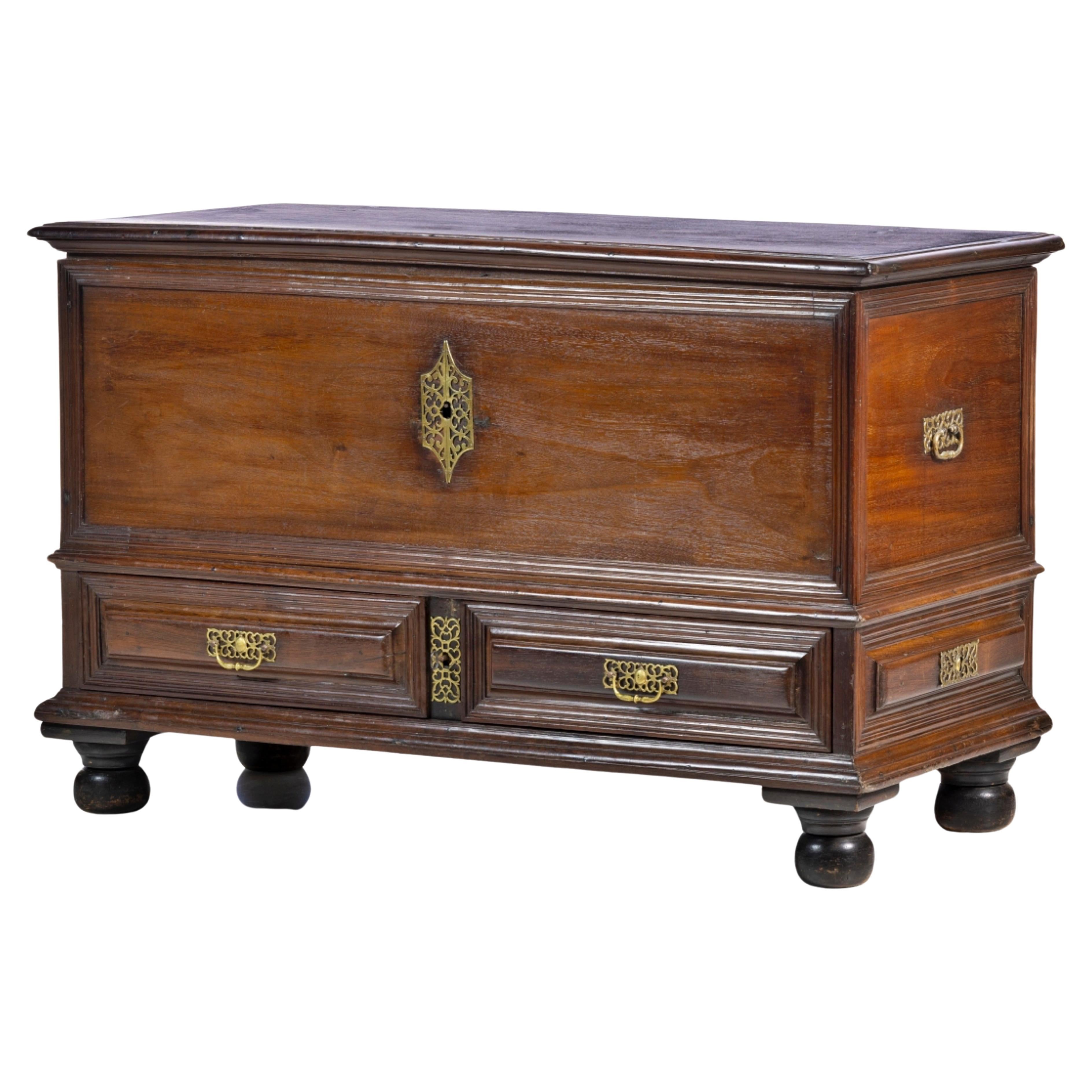 PORTUGUESE CHEST WITH TWO DRAWERS  18th Century For Sale