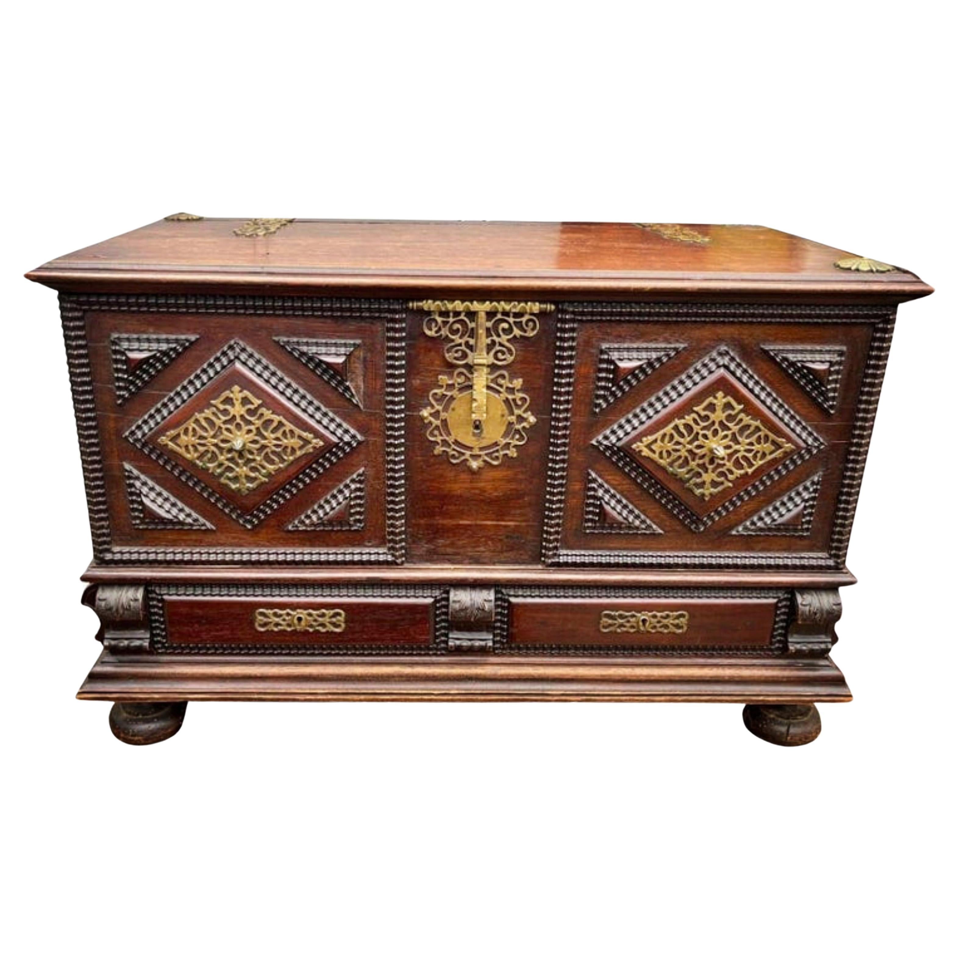 Portuguese Chest with Two Drawers 19th Century For Sale