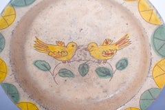 Portuguese Clay Plate Painted and Glazed