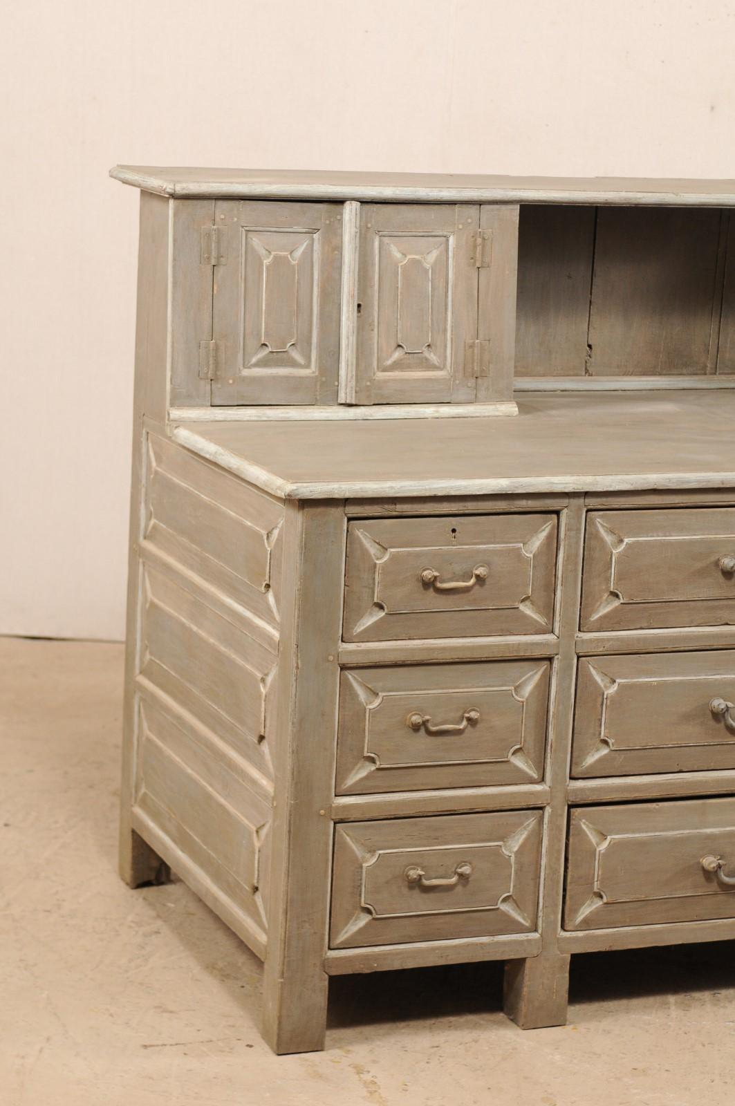 A Portuguese Colonial Refectory Cabinet with Wonderful Storage, Early 20th C. In Good Condition For Sale In Atlanta, GA