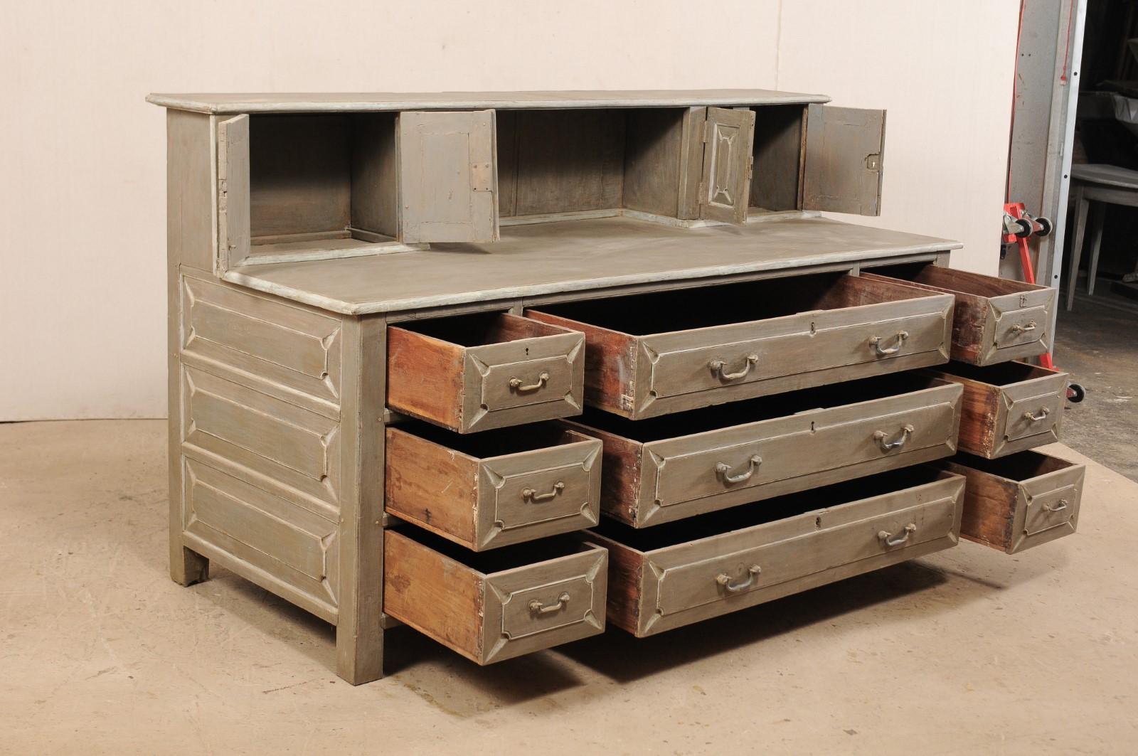 A Portuguese Colonial Refectory Cabinet with Wonderful Storage, Early 20th C. For Sale 1