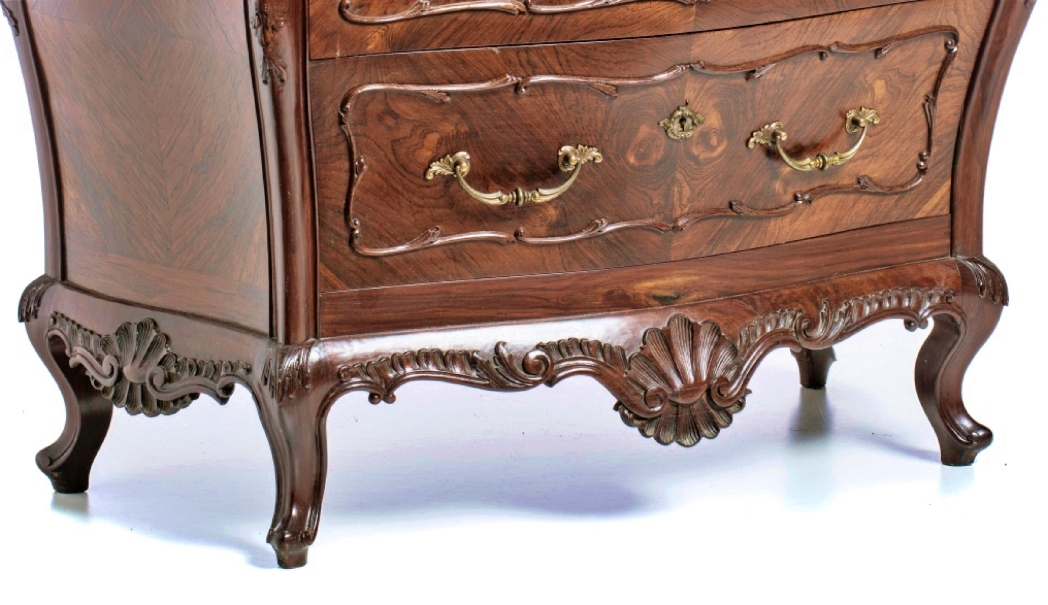 Modern Portuguese Commode Beginning 20th Century in Brazilian Rosewood