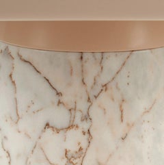 Portuguese Console Poppy with Nude Top and White Marble Base by Mambo