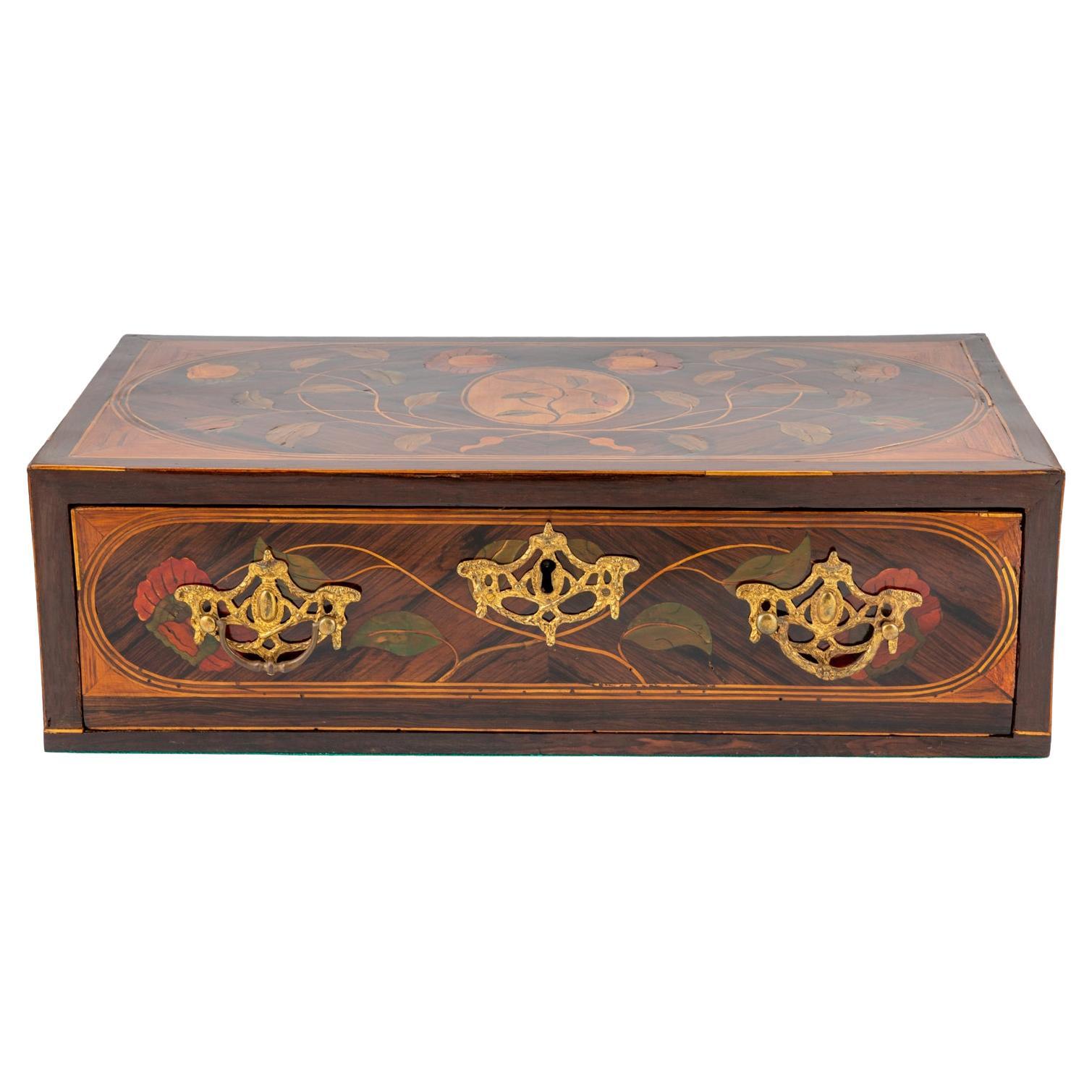 Portuguese D. Maria I Period Inlaid Rosewood Desk Drawer, Late 18th Century