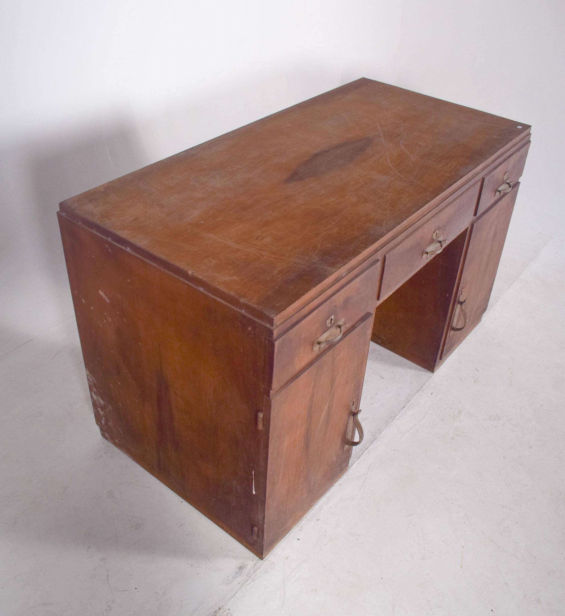 Wood Portuguese Desk From the Mid-20th Century For Sale