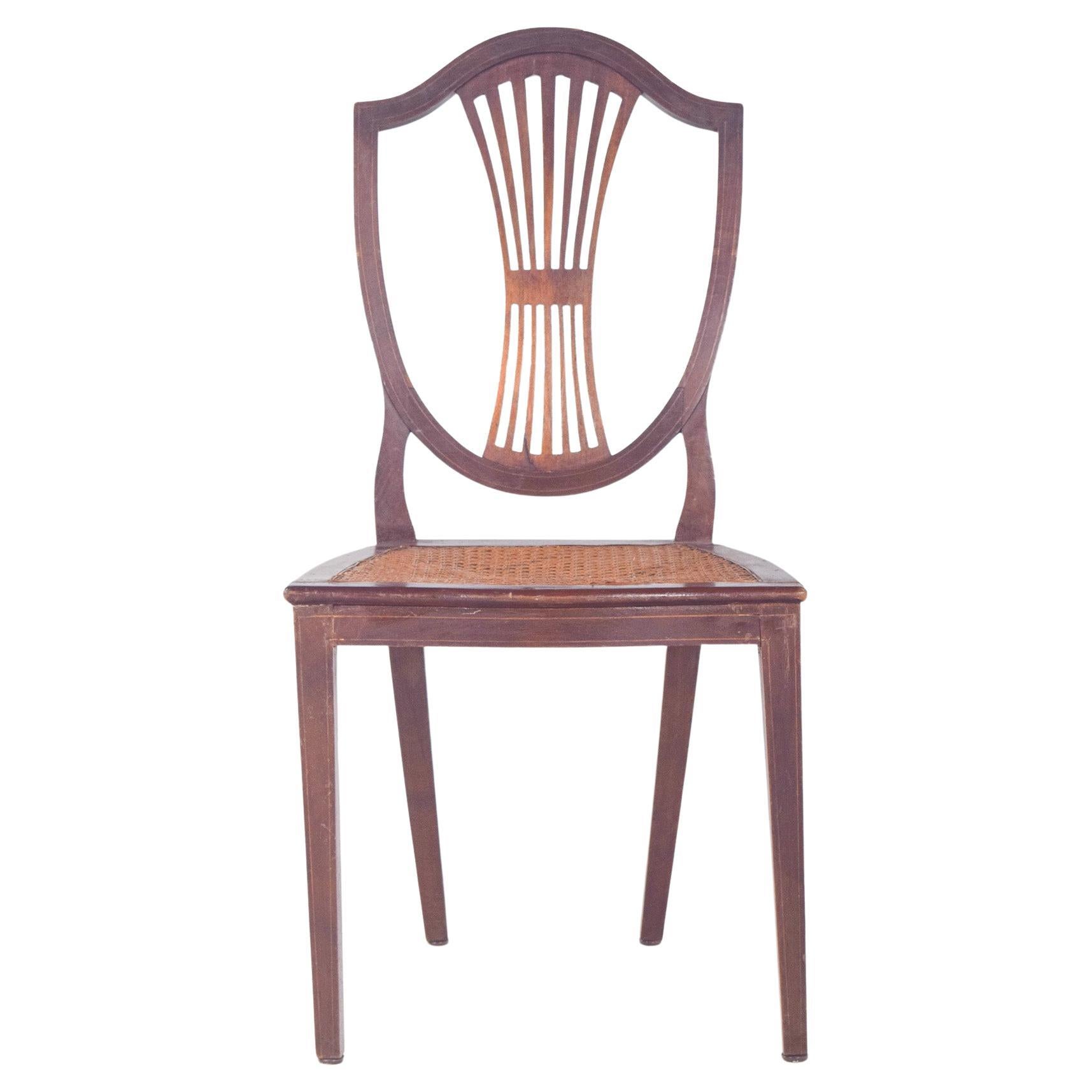 Chaise de salle à manger portugaise avec assise en paille