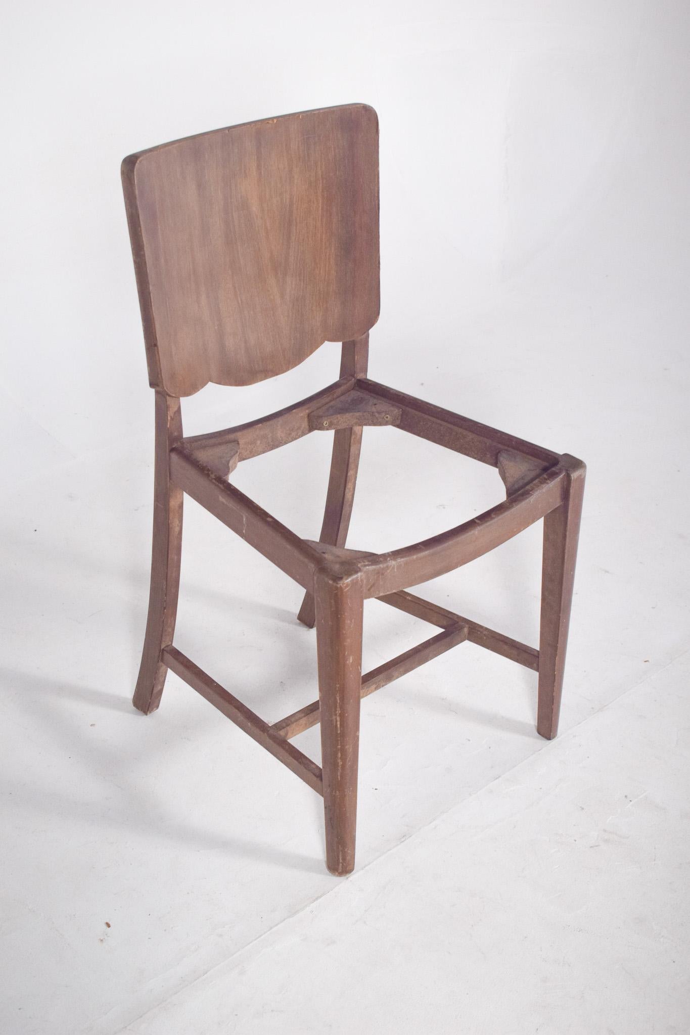 Mid-Century Modern Chaise de salle à manger portugaise sans assise en vente