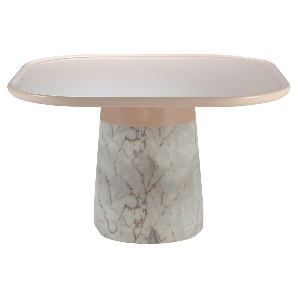 Portuguese Dining Poppy with Nude Top and White Marble Base by Mambo