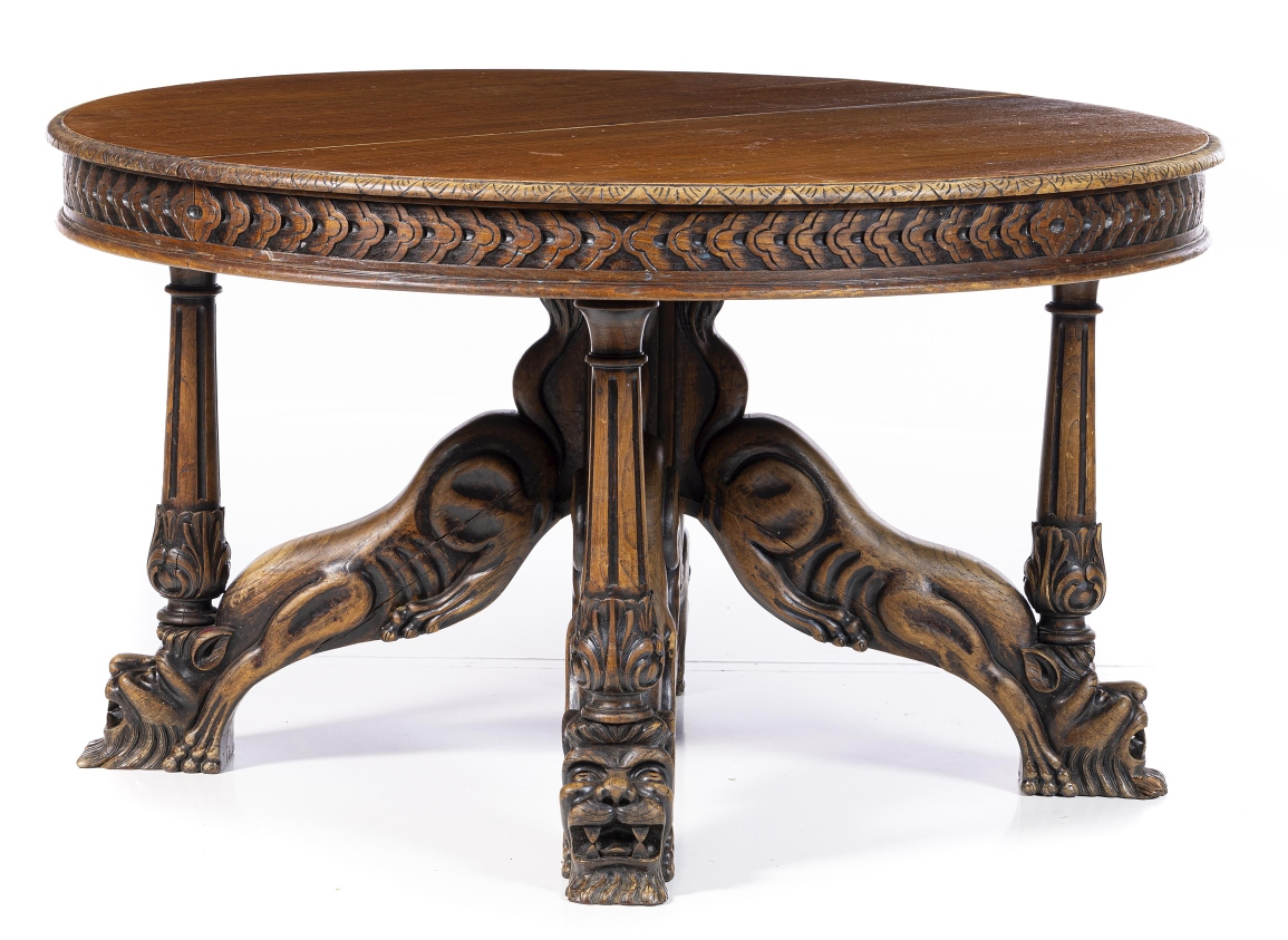 Hand-Crafted PORTUGUESE DINING ROOM TABLE   end 19th Century For Sale