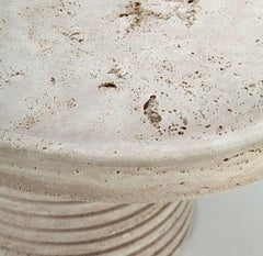 Portuguese Dining Table Poppy in Beige Natural Travertino Stone by Mambo